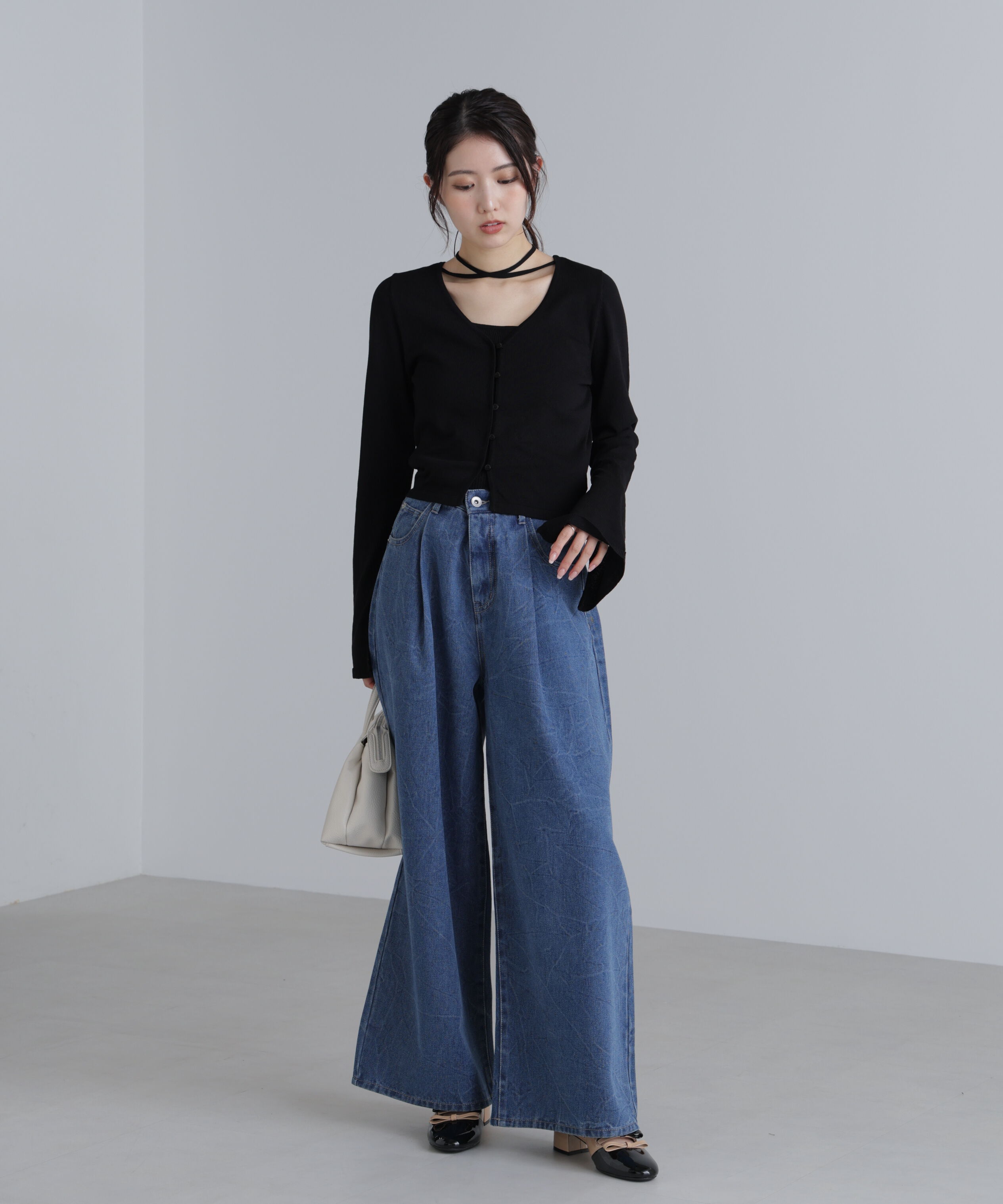  「キャミレイヤードニットカーディガン２」|ニット・セーター|