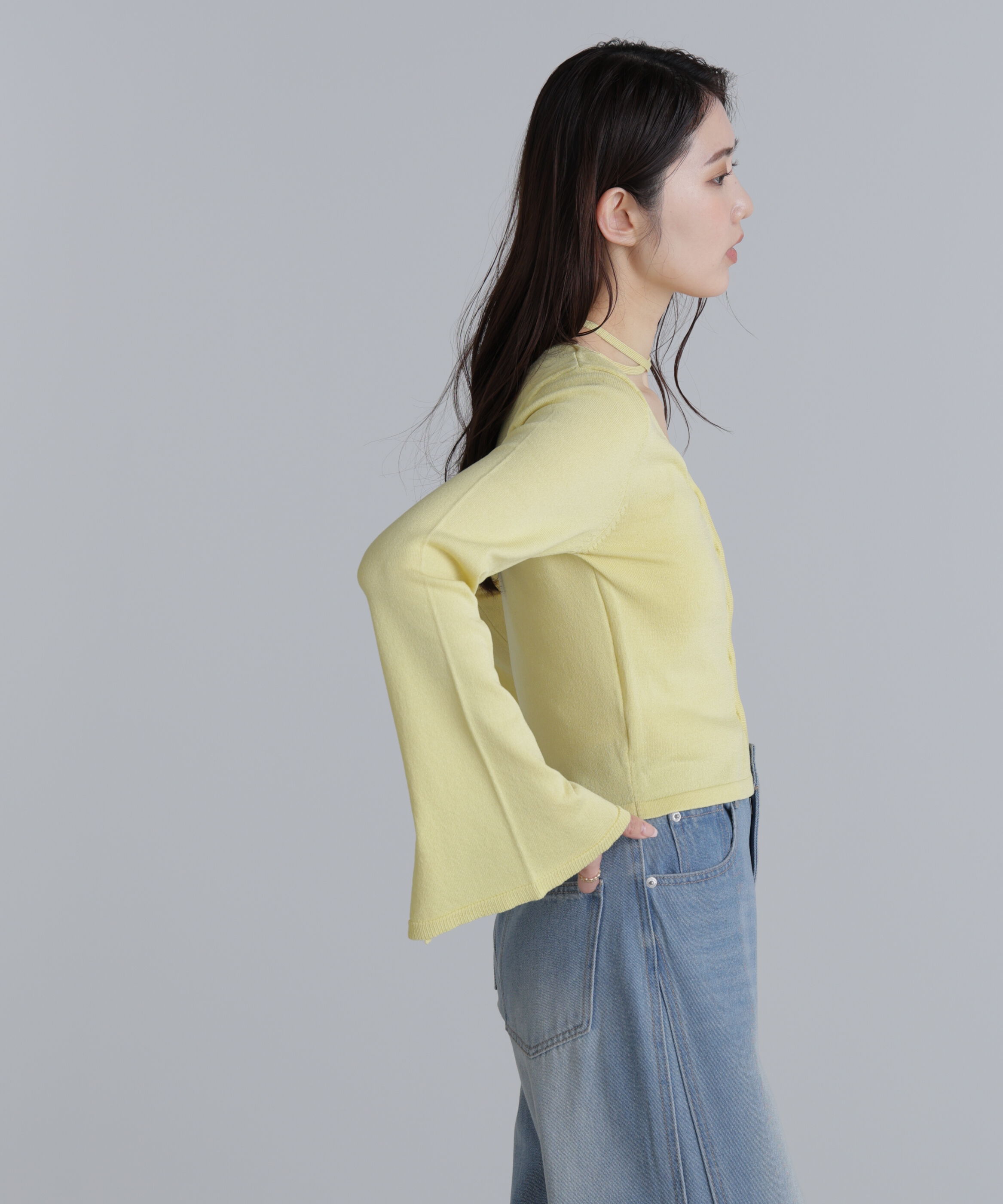  「キャミレイヤードニットカーディガン２」|ニット・セーター|