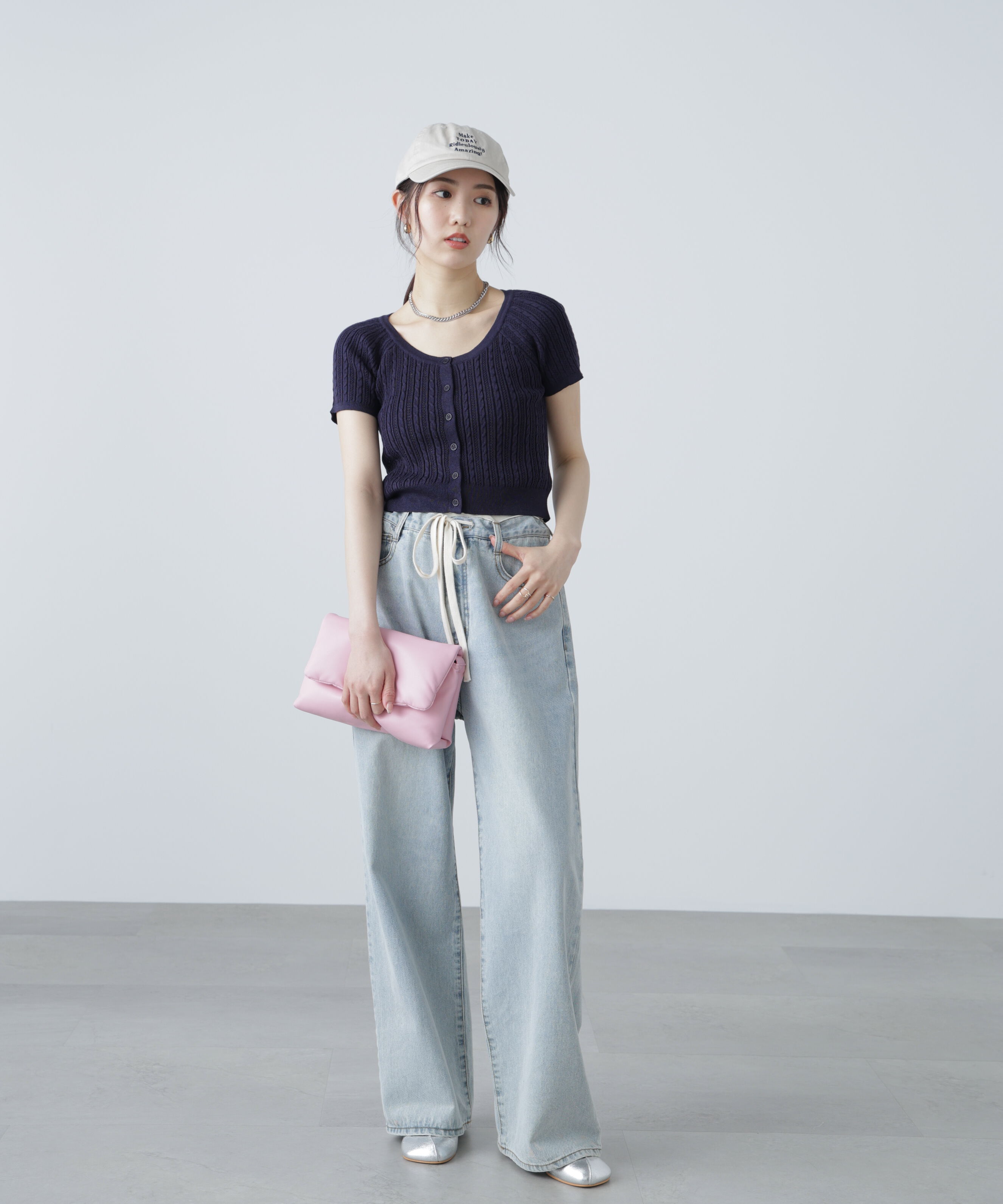  「ミニケーブルショートカーディガン」|ニット・セーター|