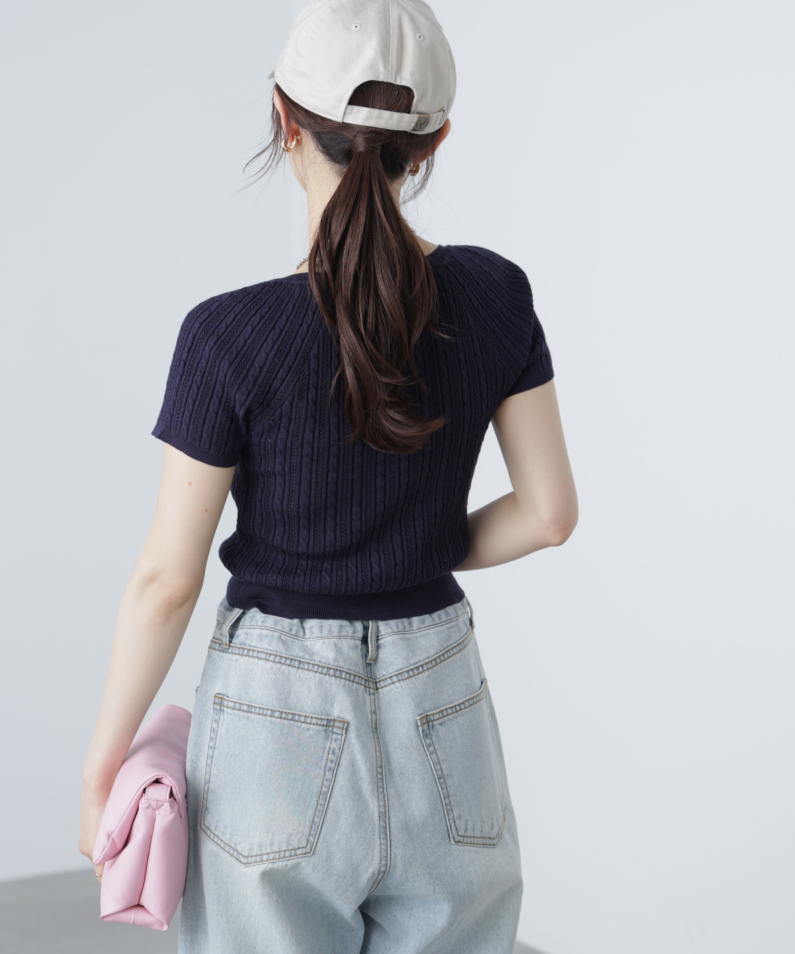  「ミニケーブルショートカーディガン」|ニット・セーター|