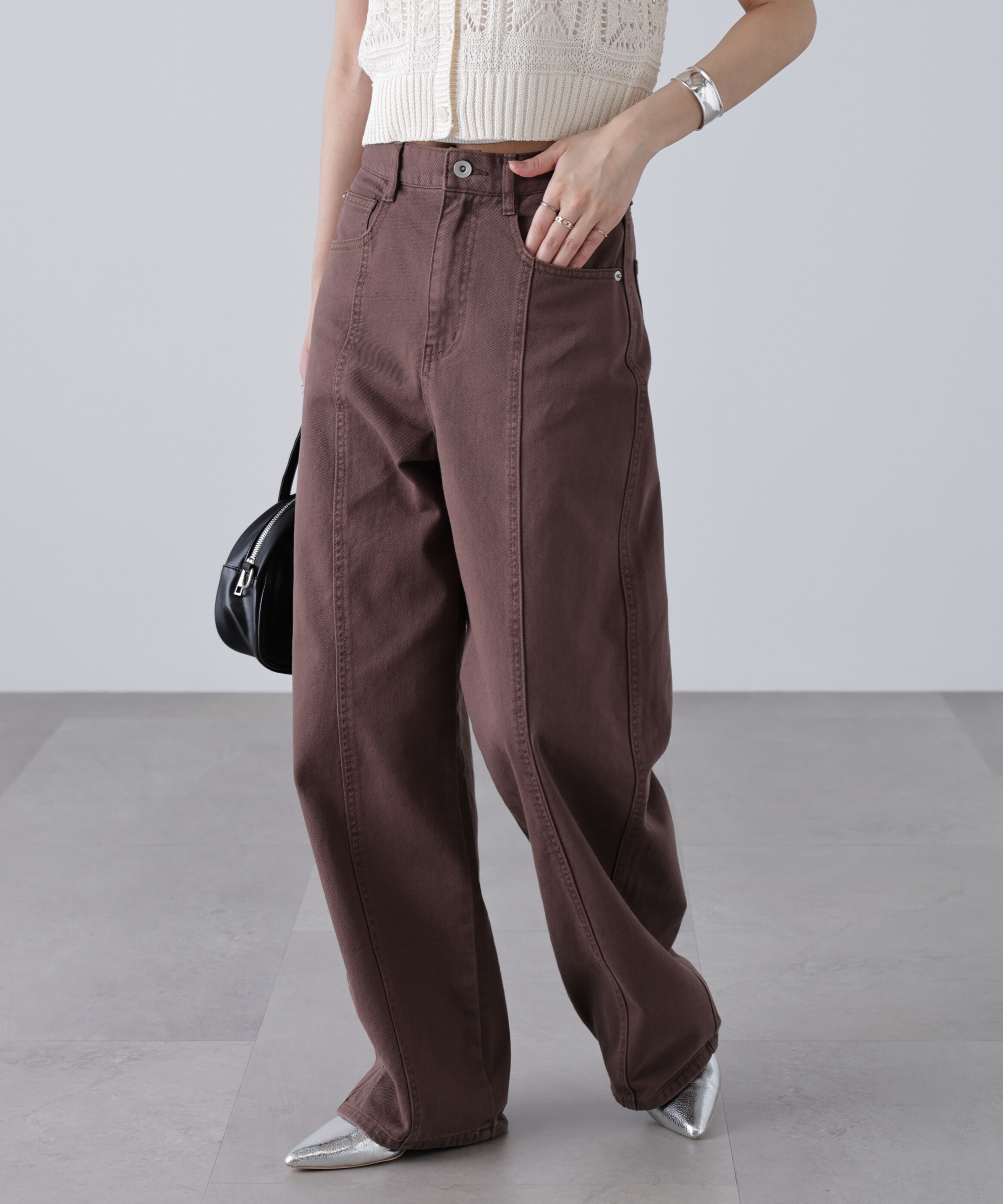  「ワイドストレートカラーパンツ」|その他|