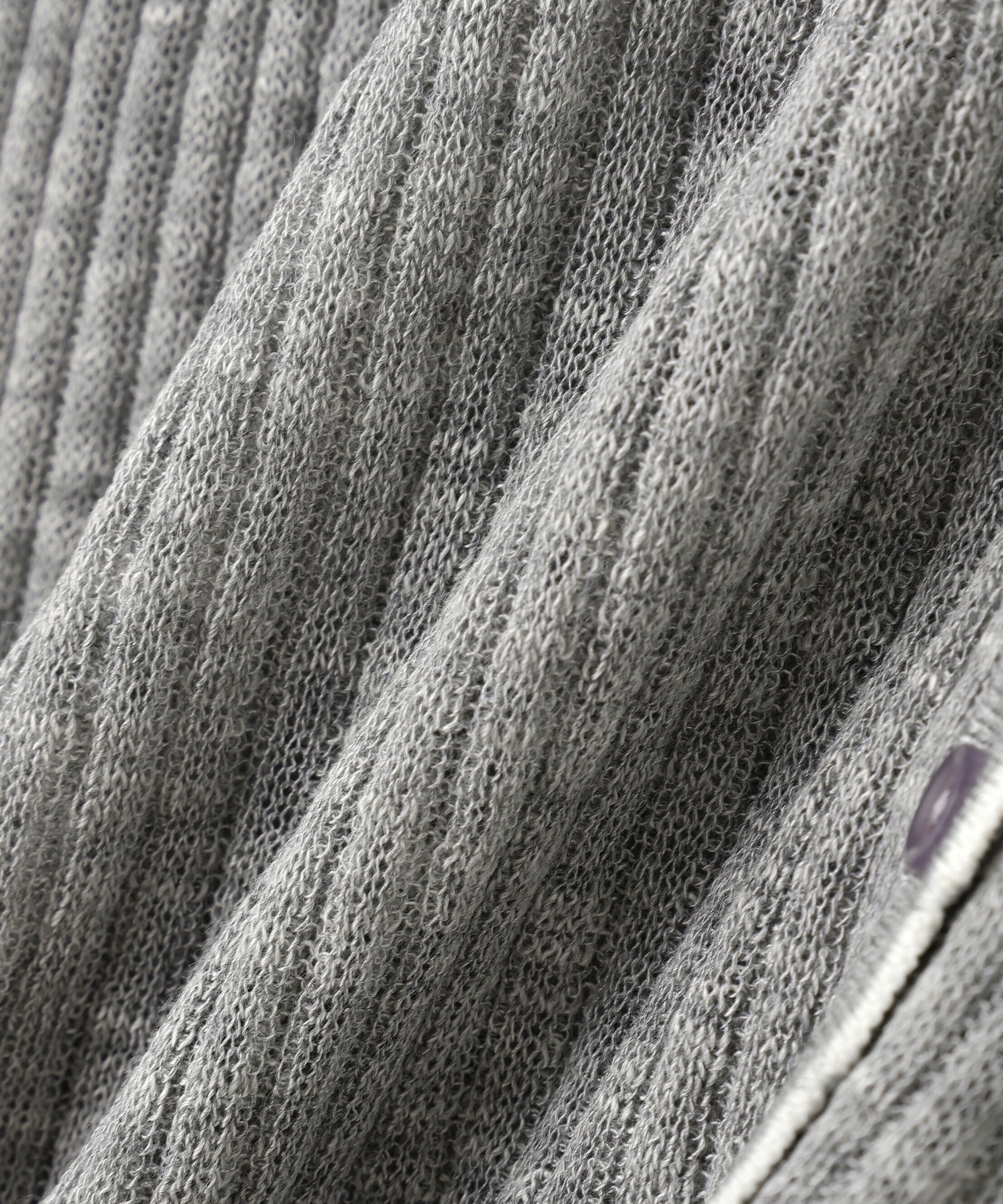  「配色ラインスカラップシアーリブカーディガン」|ニット・セーター|