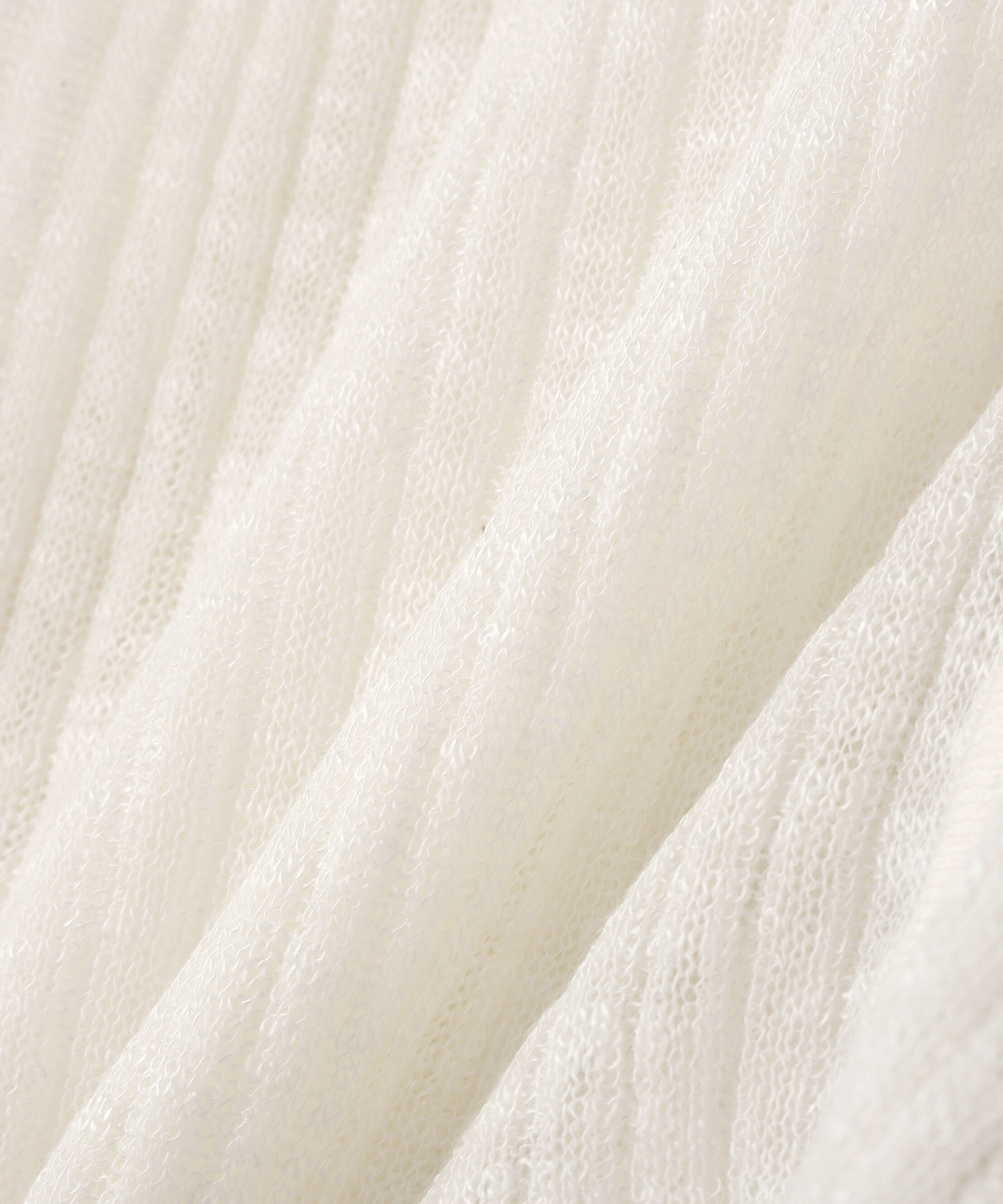  「配色ラインスカラップシアーリブカーディガン」|ニット・セーター|