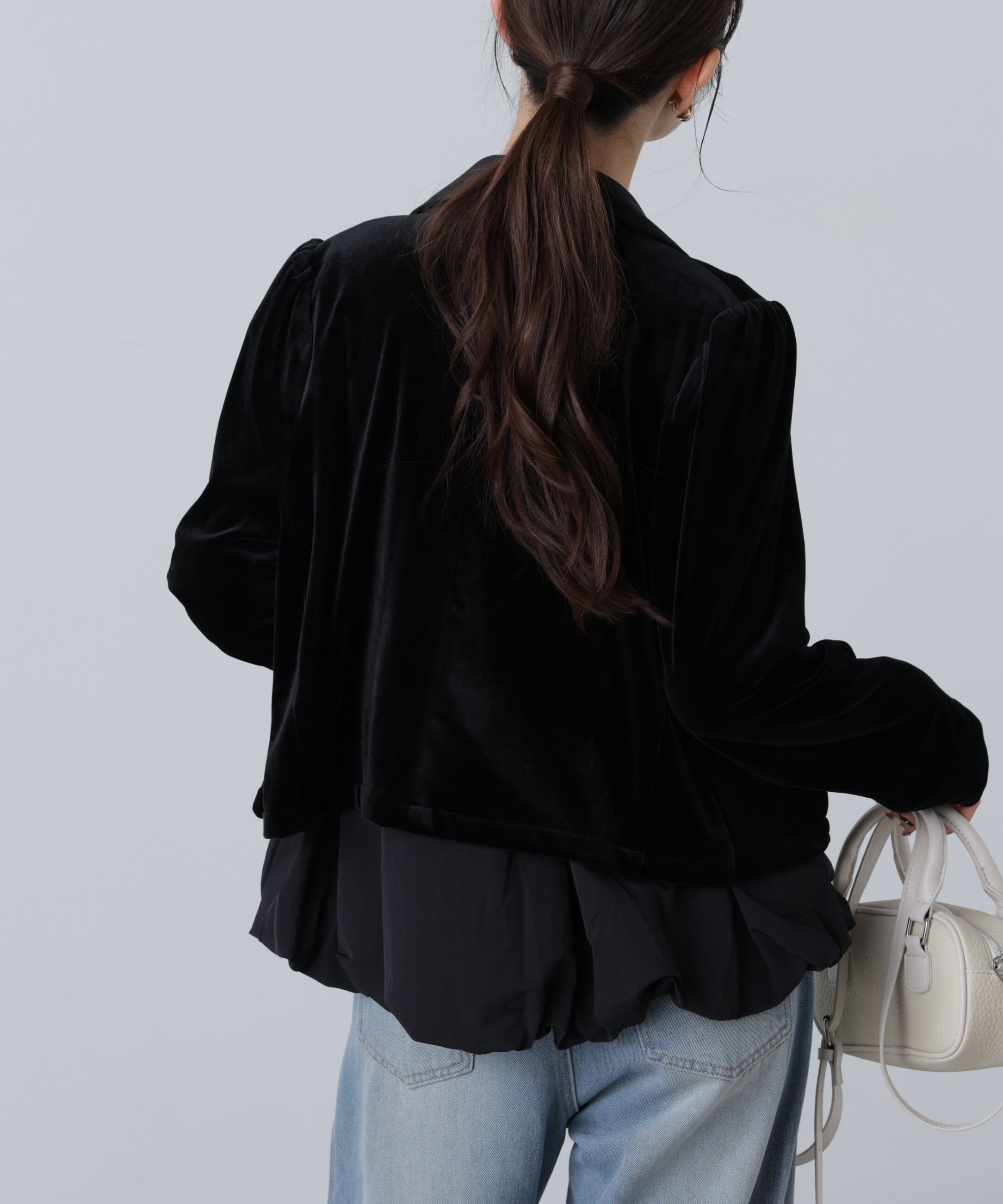  「金ボタンベロアクロップドジャケット」|その他|