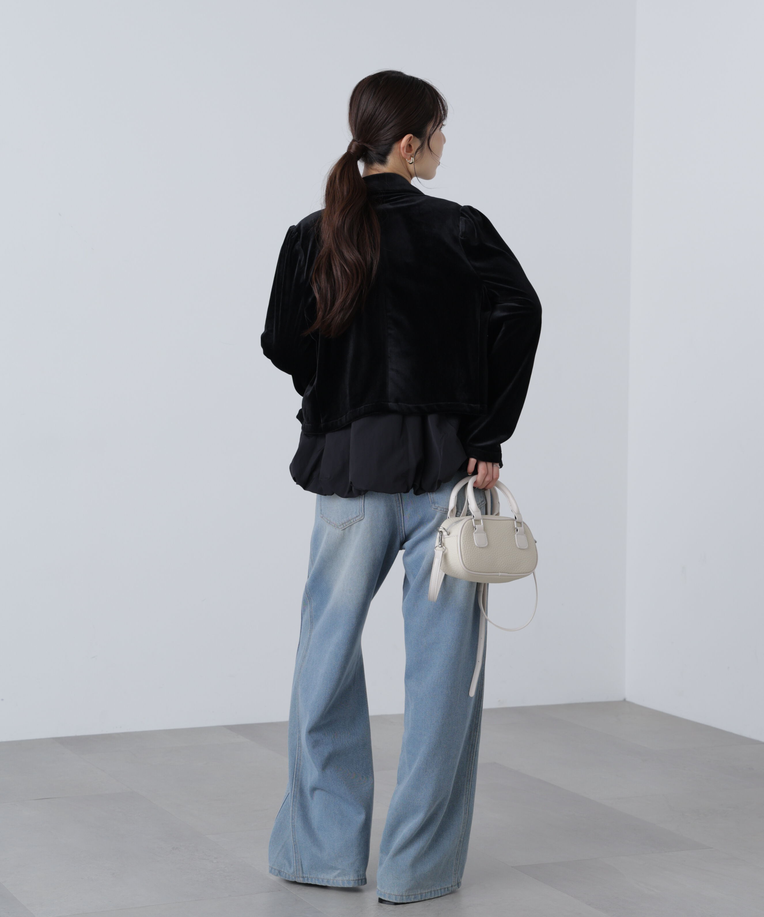  「金ボタンベロアクロップドジャケット」|その他|