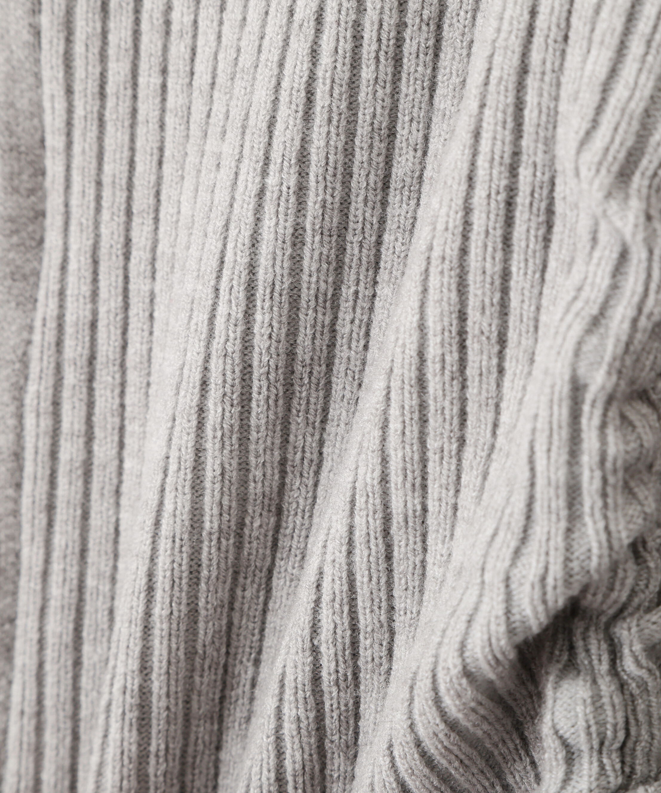  「フロントジップリブ衿オフショルニット」|ニット・セーター|