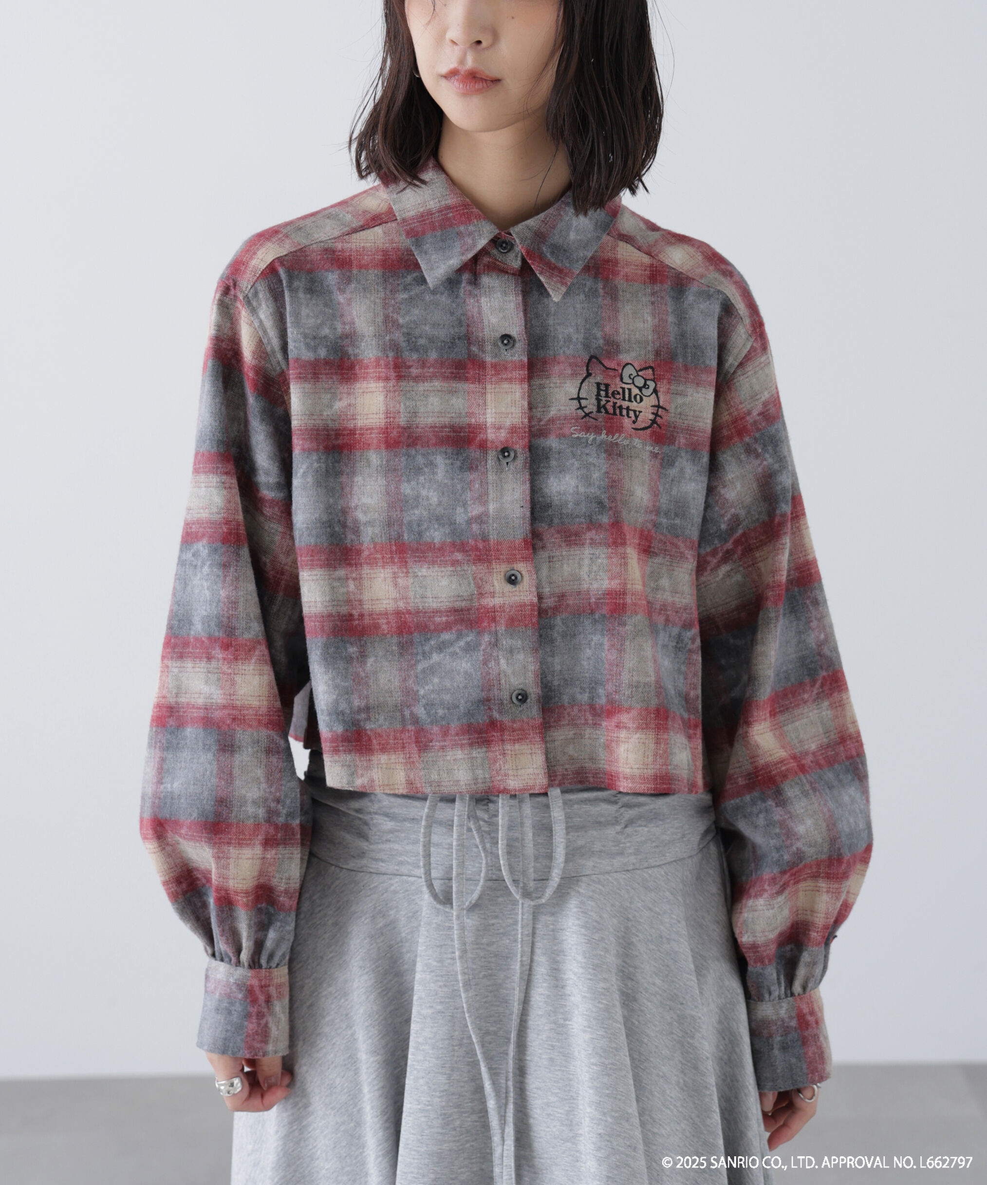  「サンリオキャラクターズコラボ CHECK SHIRT チェックシャツ」|シャツ・ブラウス|