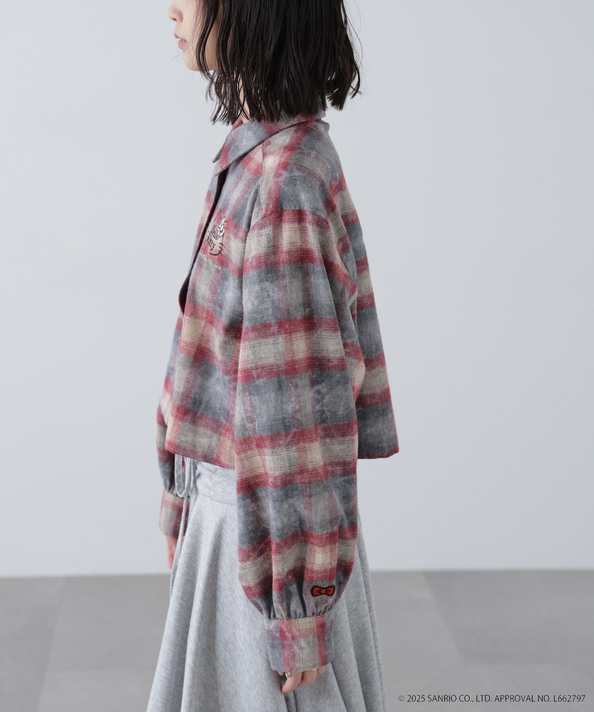  「サンリオキャラクターズコラボ CHECK SHIRT チェックシャツ」|シャツ・ブラウス|