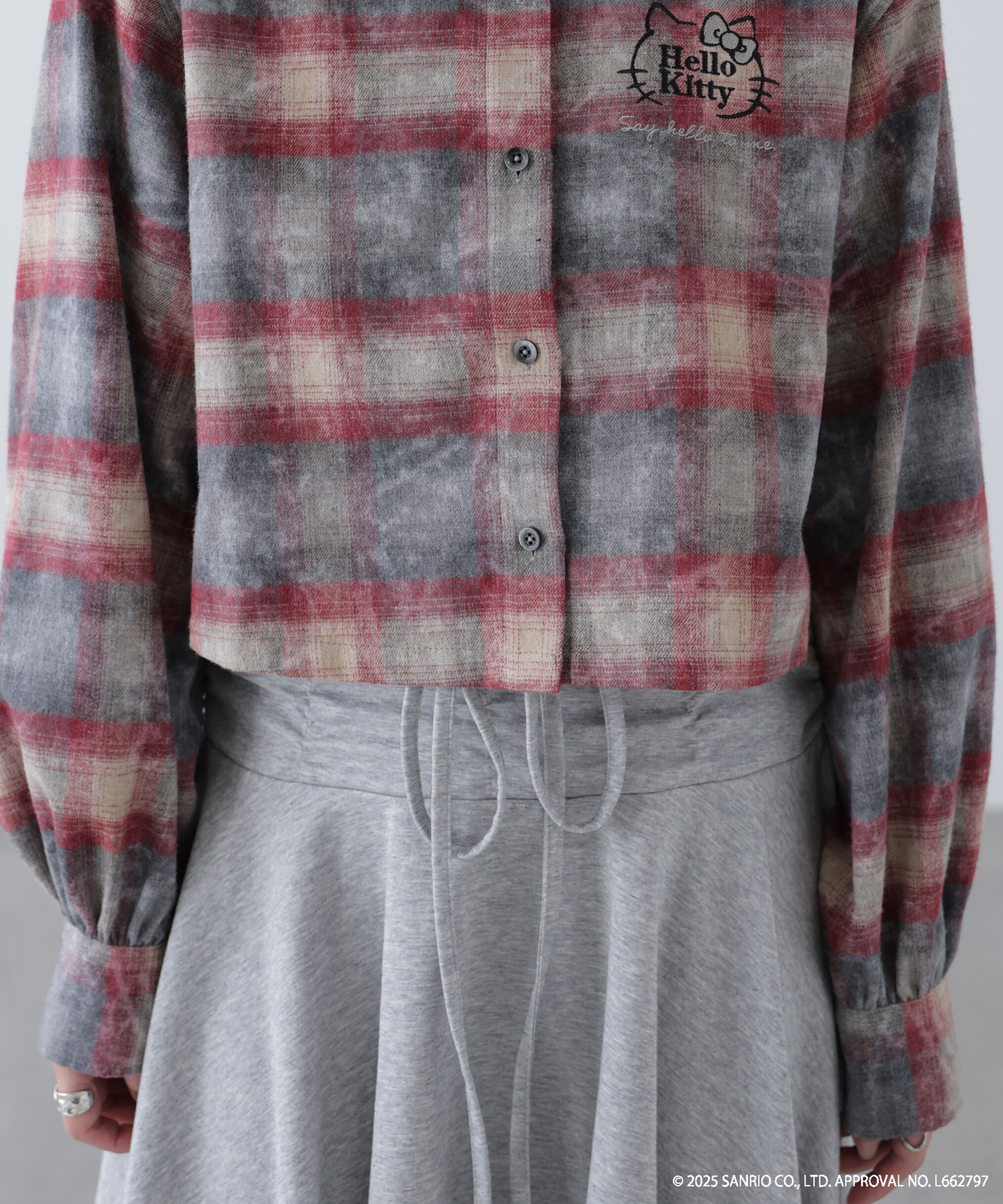  「サンリオキャラクターズコラボ CHECK SHIRT チェックシャツ」|シャツ・ブラウス|