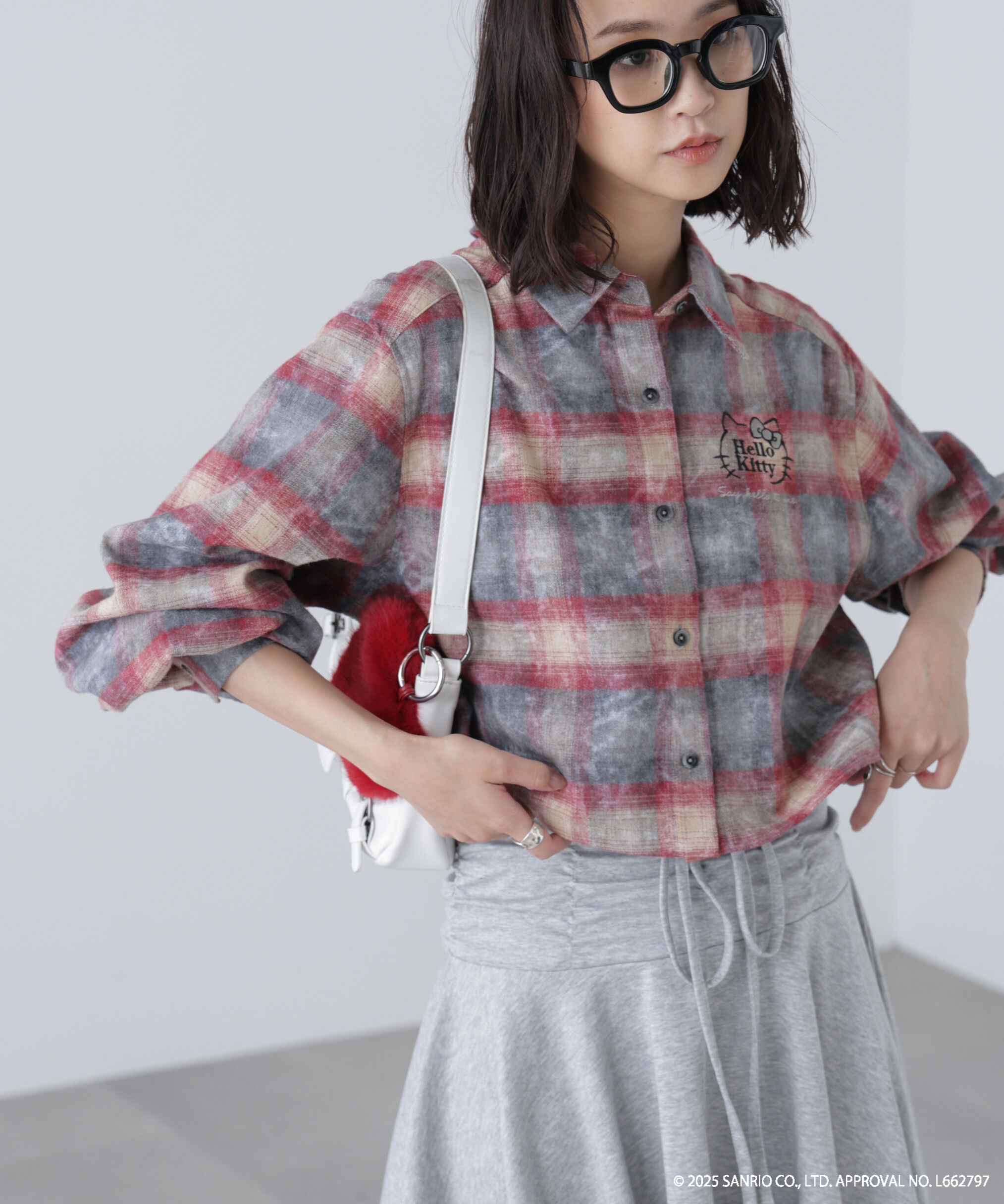  「サンリオキャラクターズコラボ CHECK SHIRT チェックシャツ」|シャツ・ブラウス|