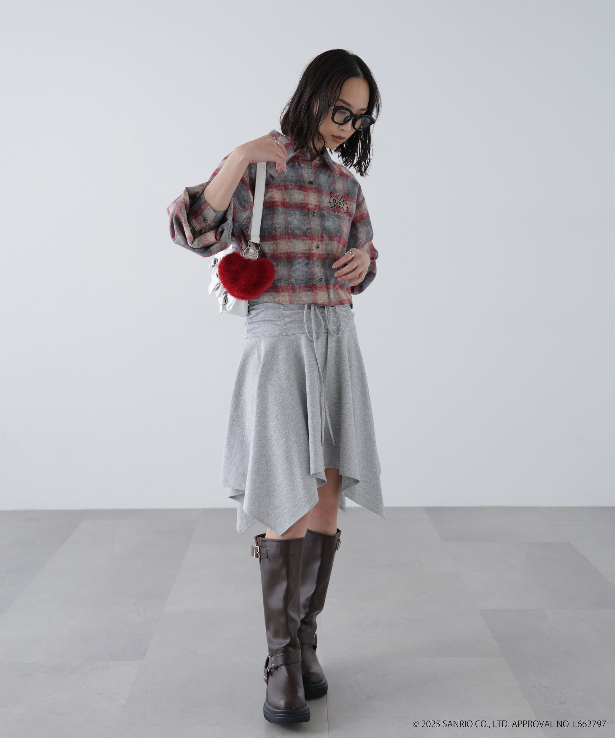  「サンリオキャラクターズコラボ CHECK SHIRT チェックシャツ」|シャツ・ブラウス|