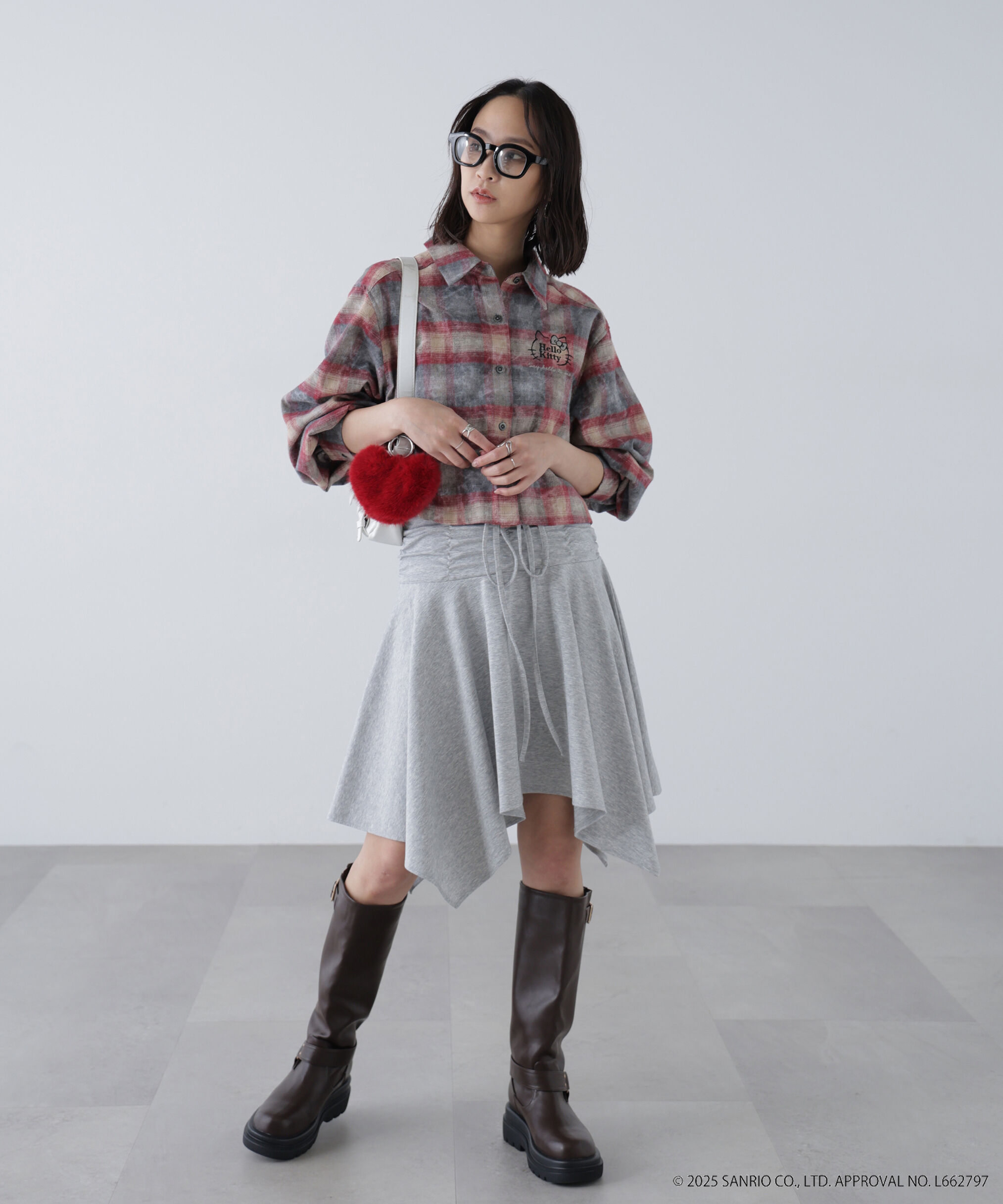  「サンリオキャラクターズコラボ CHECK SHIRT チェックシャツ」|シャツ・ブラウス|