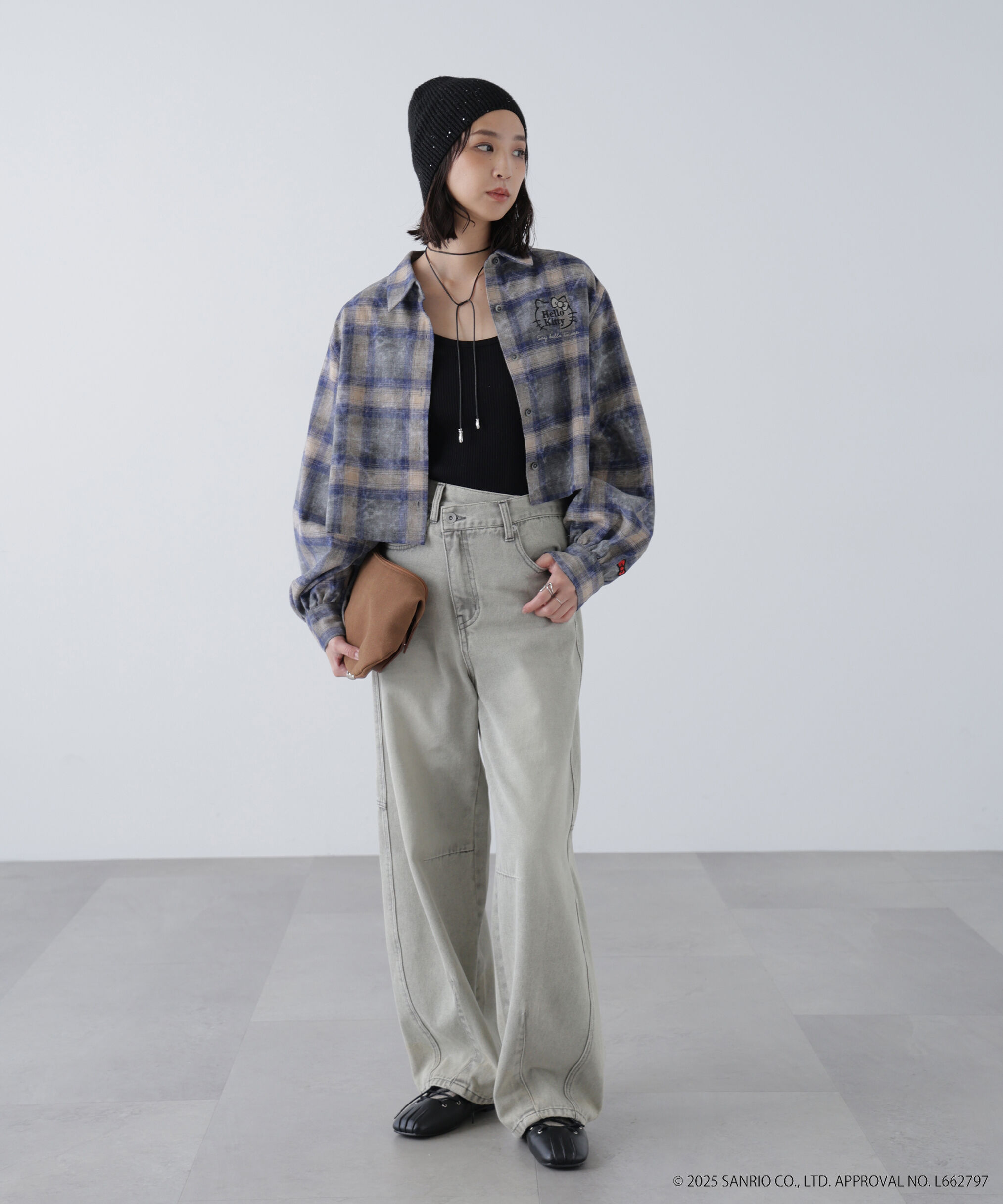  「サンリオキャラクターズコラボ CHECK SHIRT チェックシャツ」|シャツ・ブラウス|