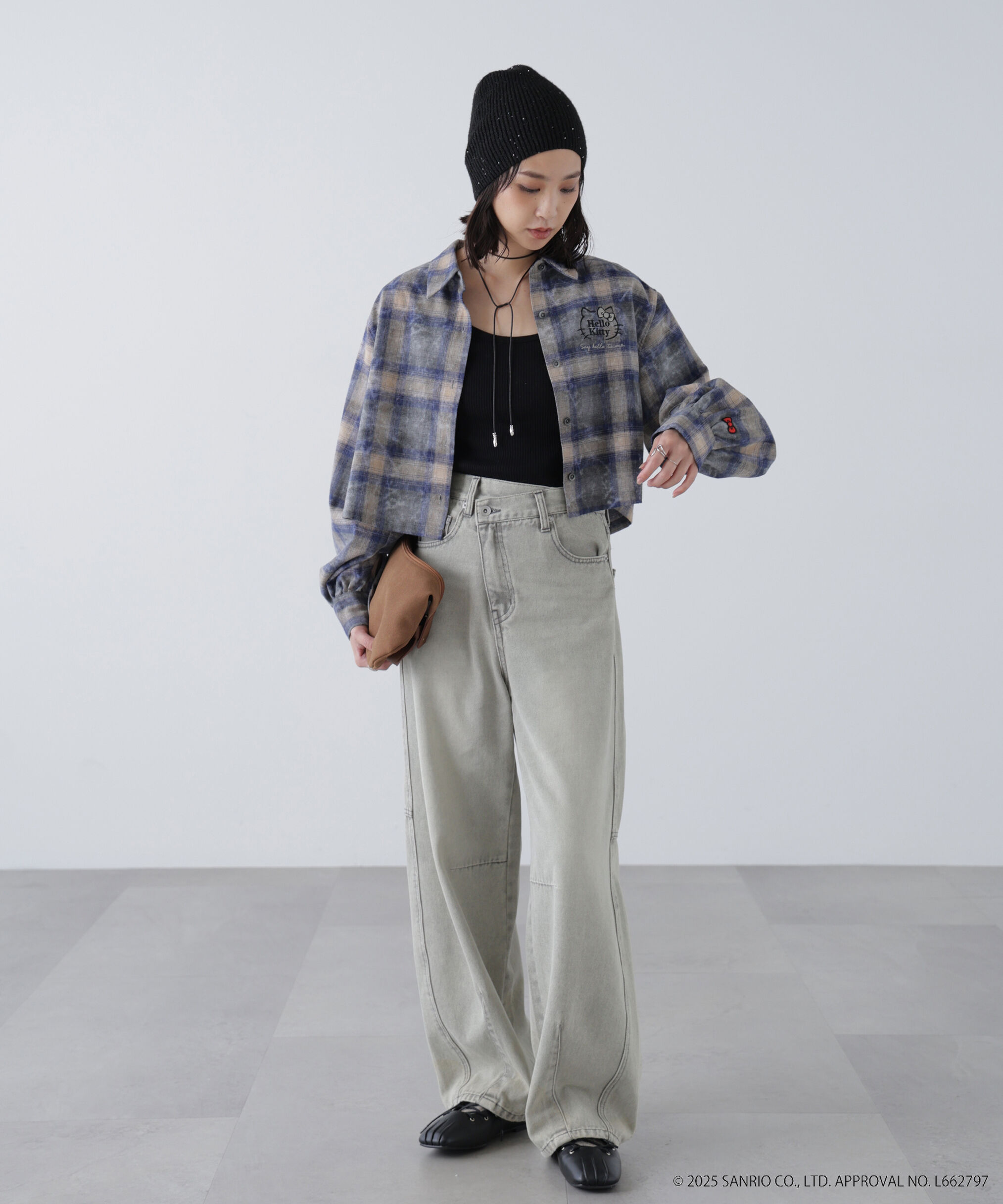  「サンリオキャラクターズコラボ CHECK SHIRT チェックシャツ」|シャツ・ブラウス|