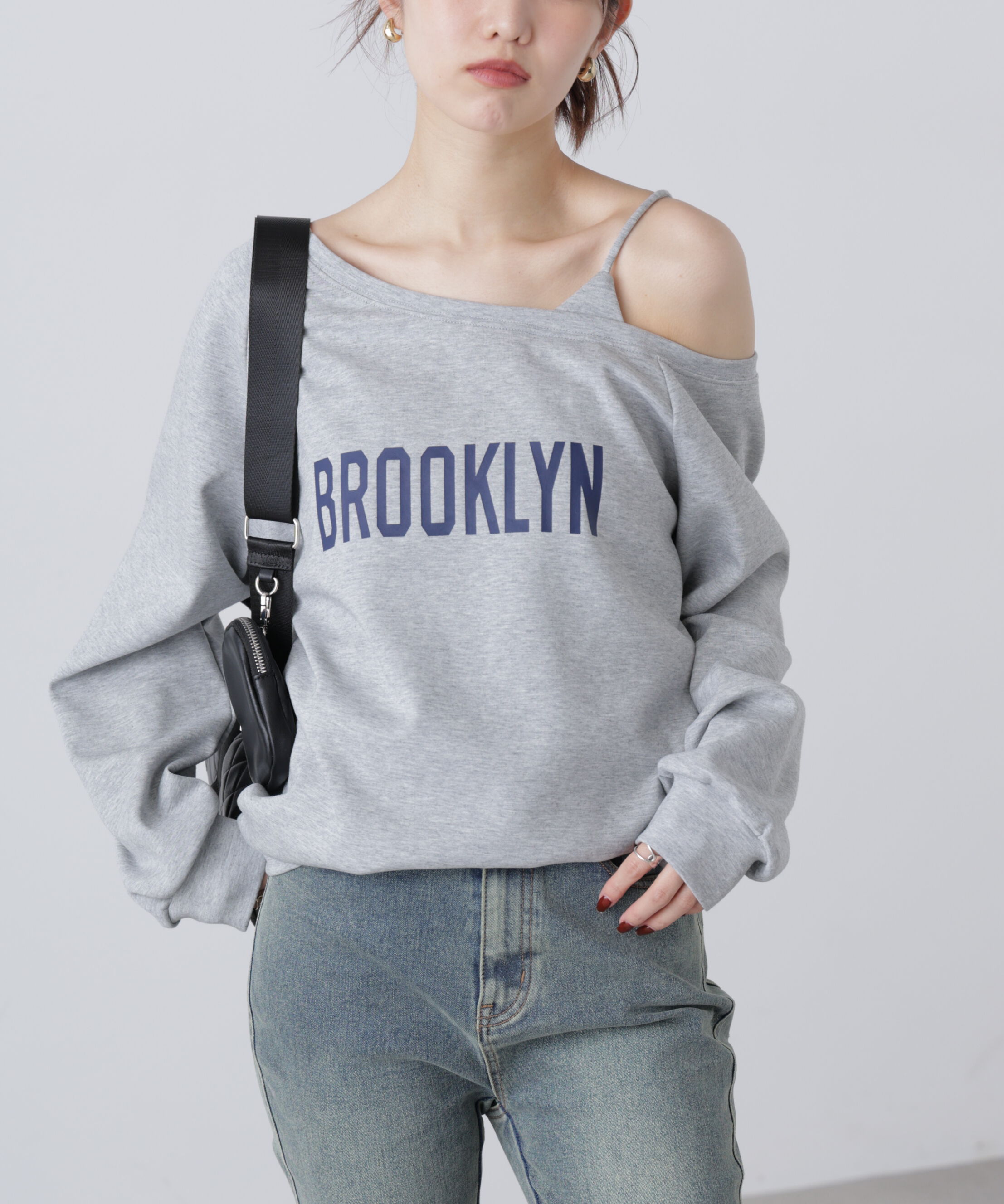  「ワンショルロゴプリントスウェット」|Tシャツ・カットソー|