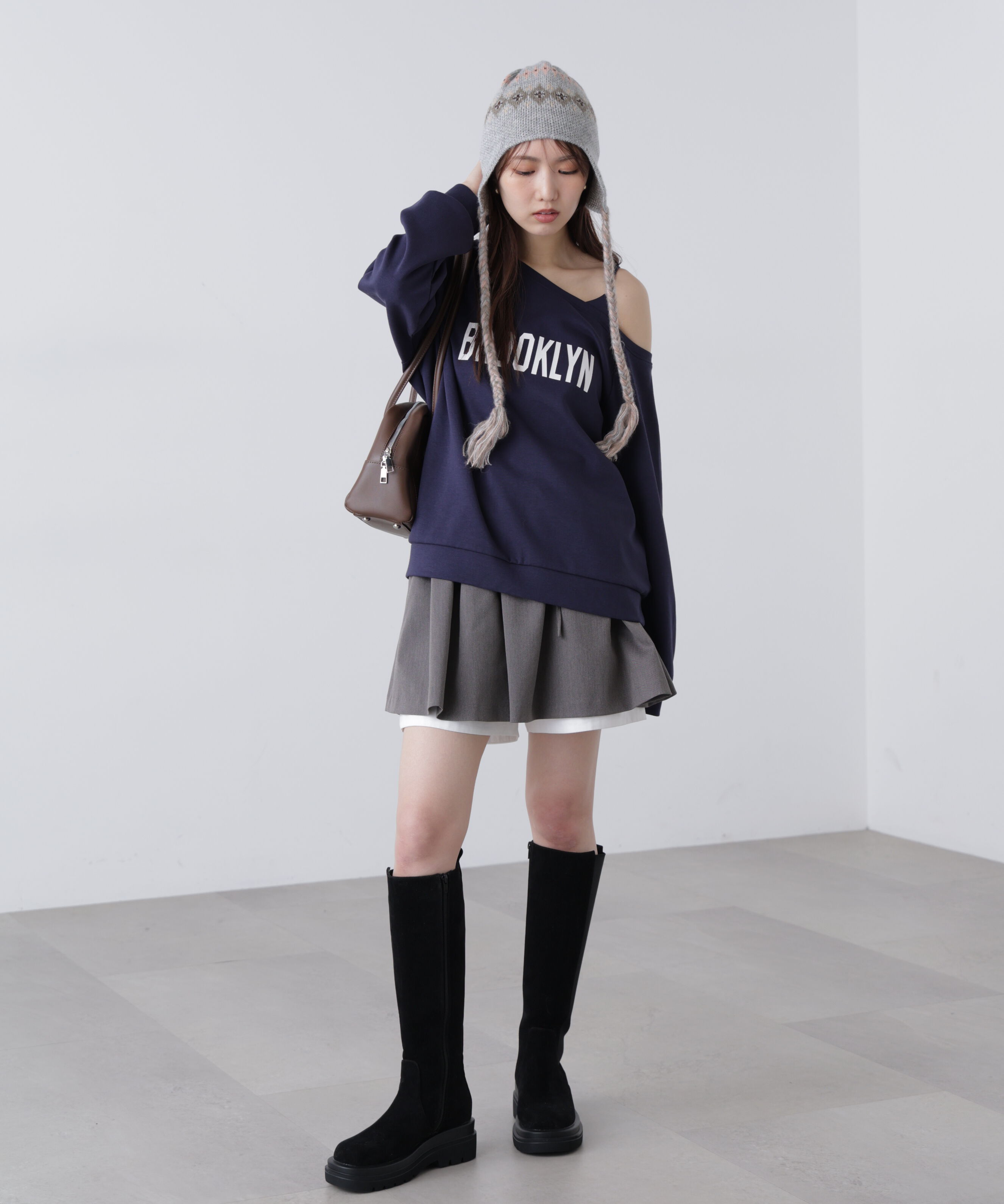  「ワンショルロゴプリントスウェット」|Tシャツ・カットソー|