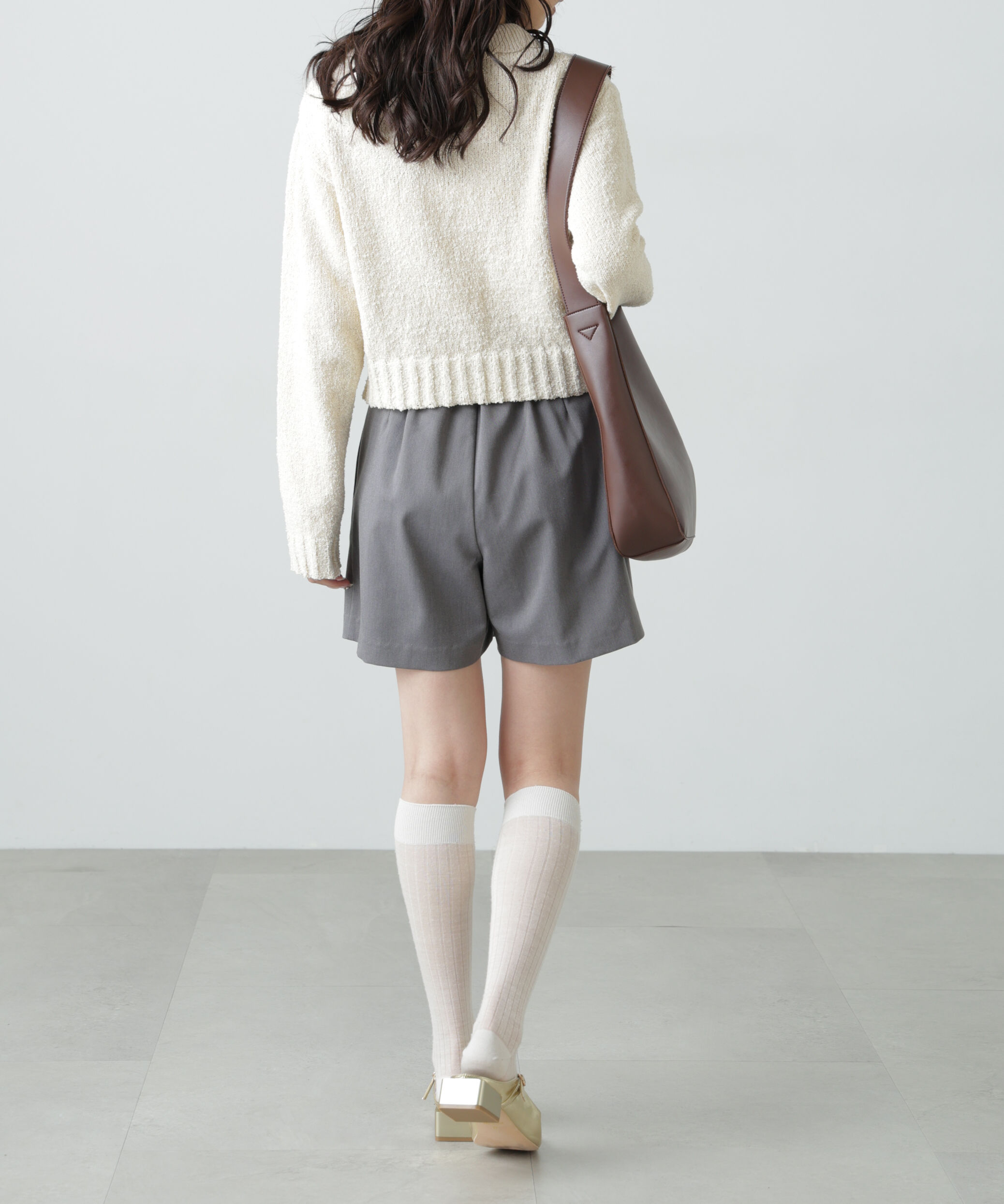  「ミニブークレツイードライクニットカーディガン」|ニット・セーター|