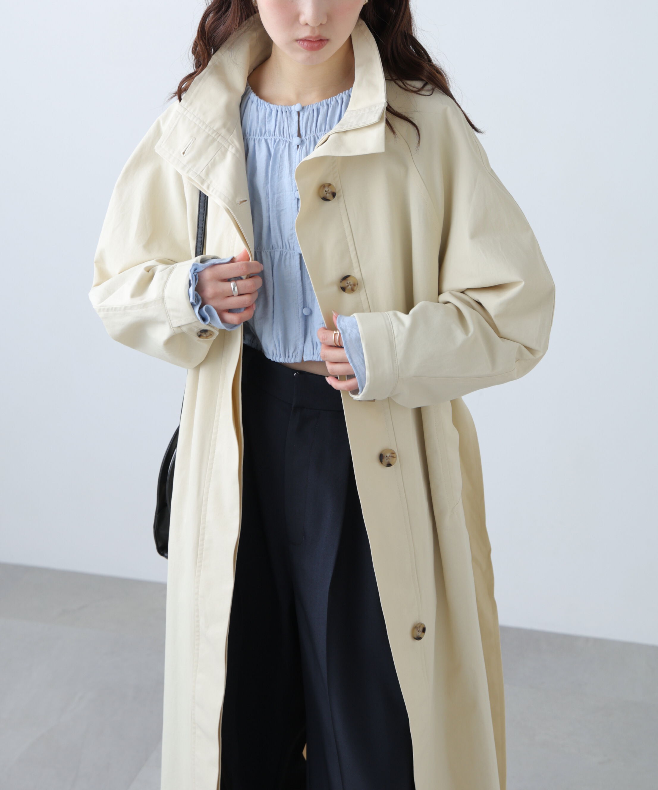  「スタンドカラーロングトレンチコート」|その他|