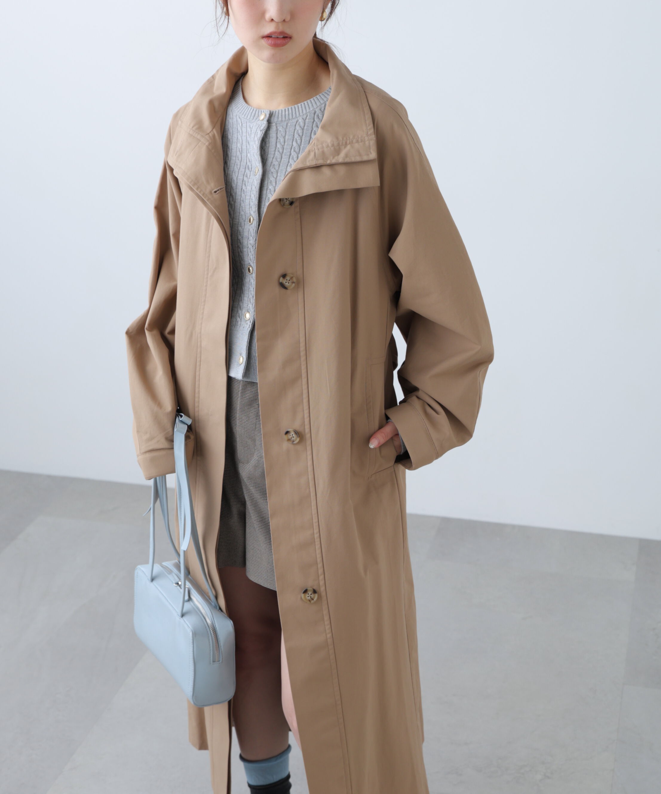  「スタンドカラーロングトレンチコート」|その他|