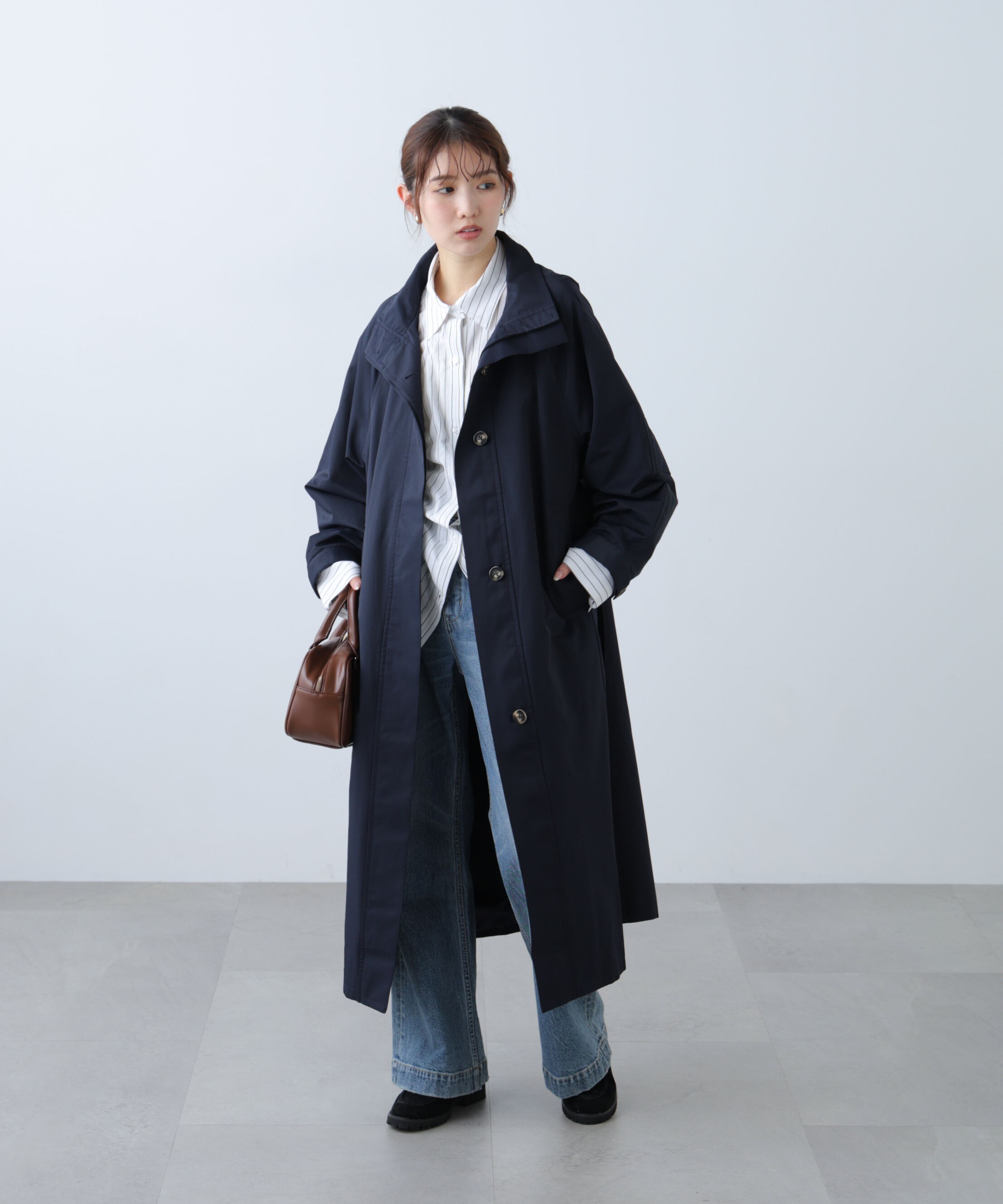  「スタンドカラーロングトレンチコート」|その他|