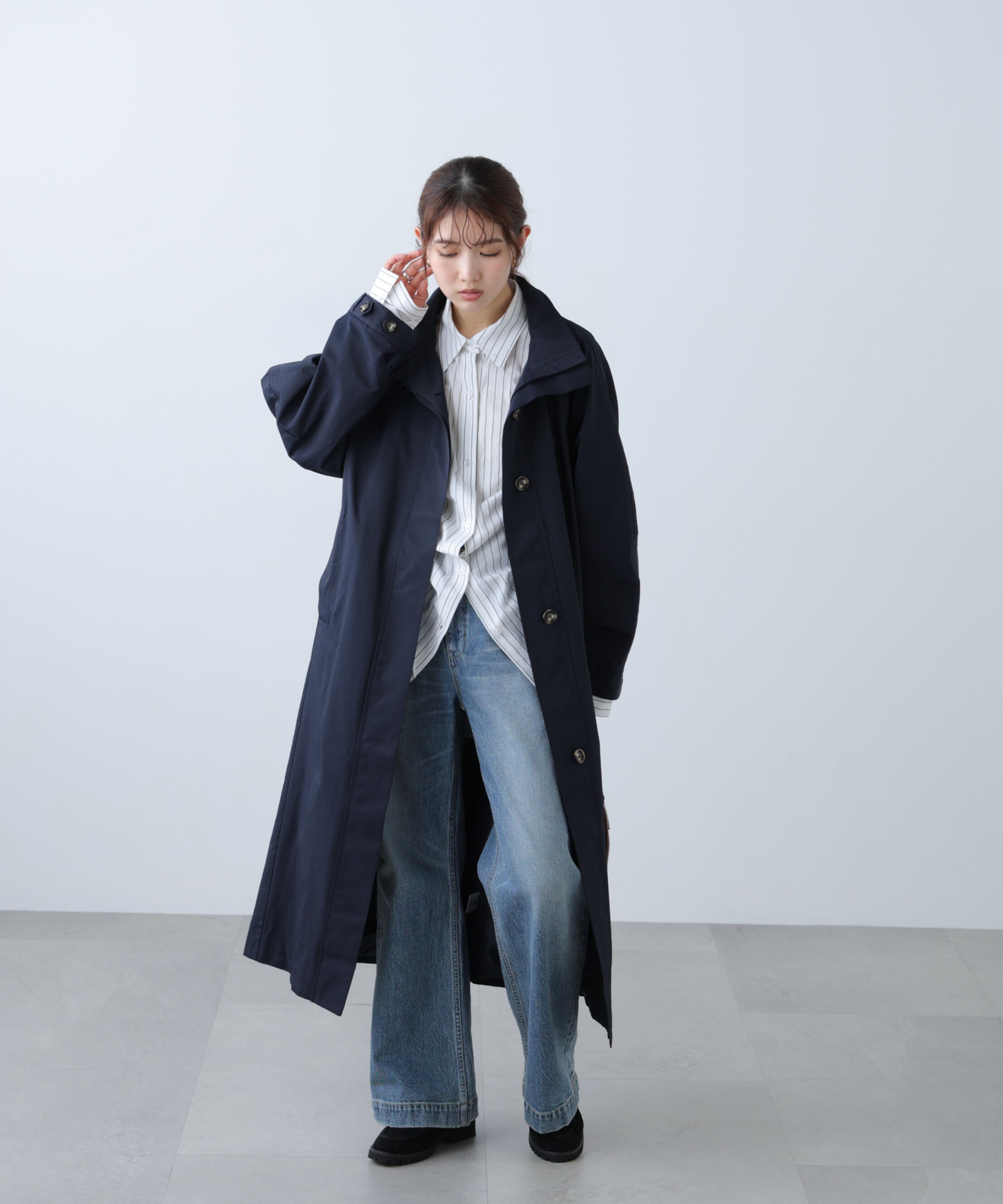  「スタンドカラーロングトレンチコート」|その他|