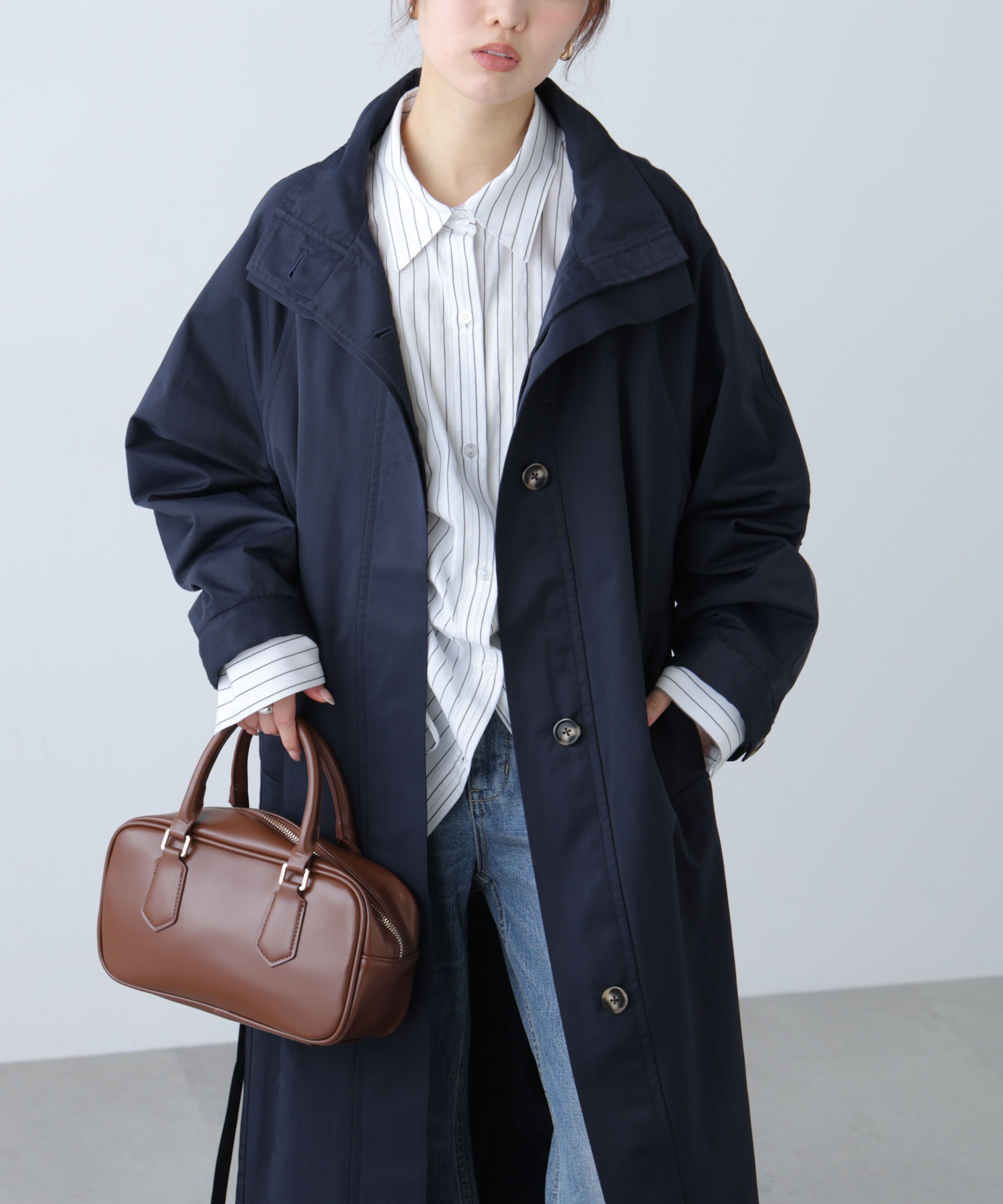  「スタンドカラーロングトレンチコート」|その他|