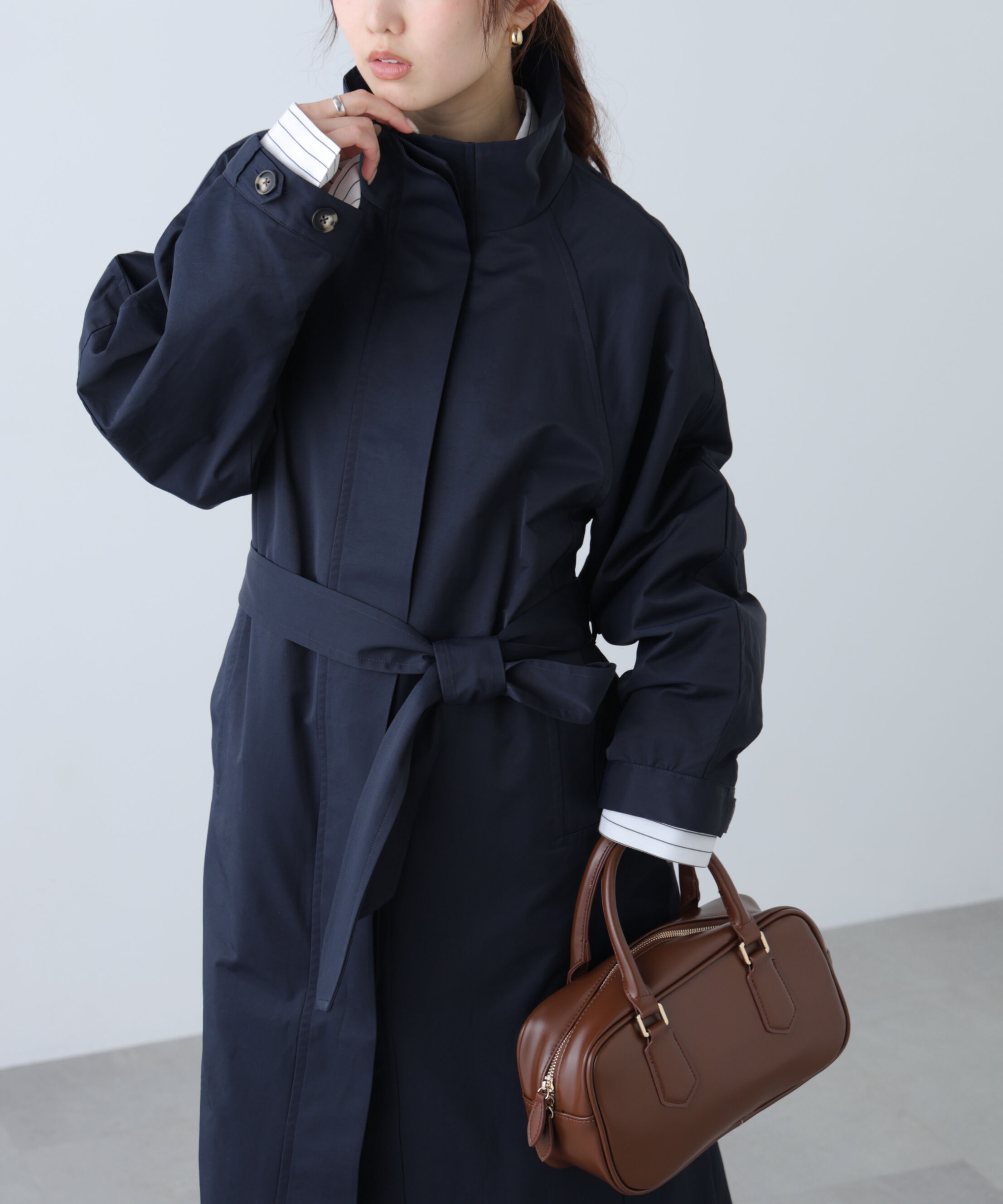  「スタンドカラーロングトレンチコート」|その他|