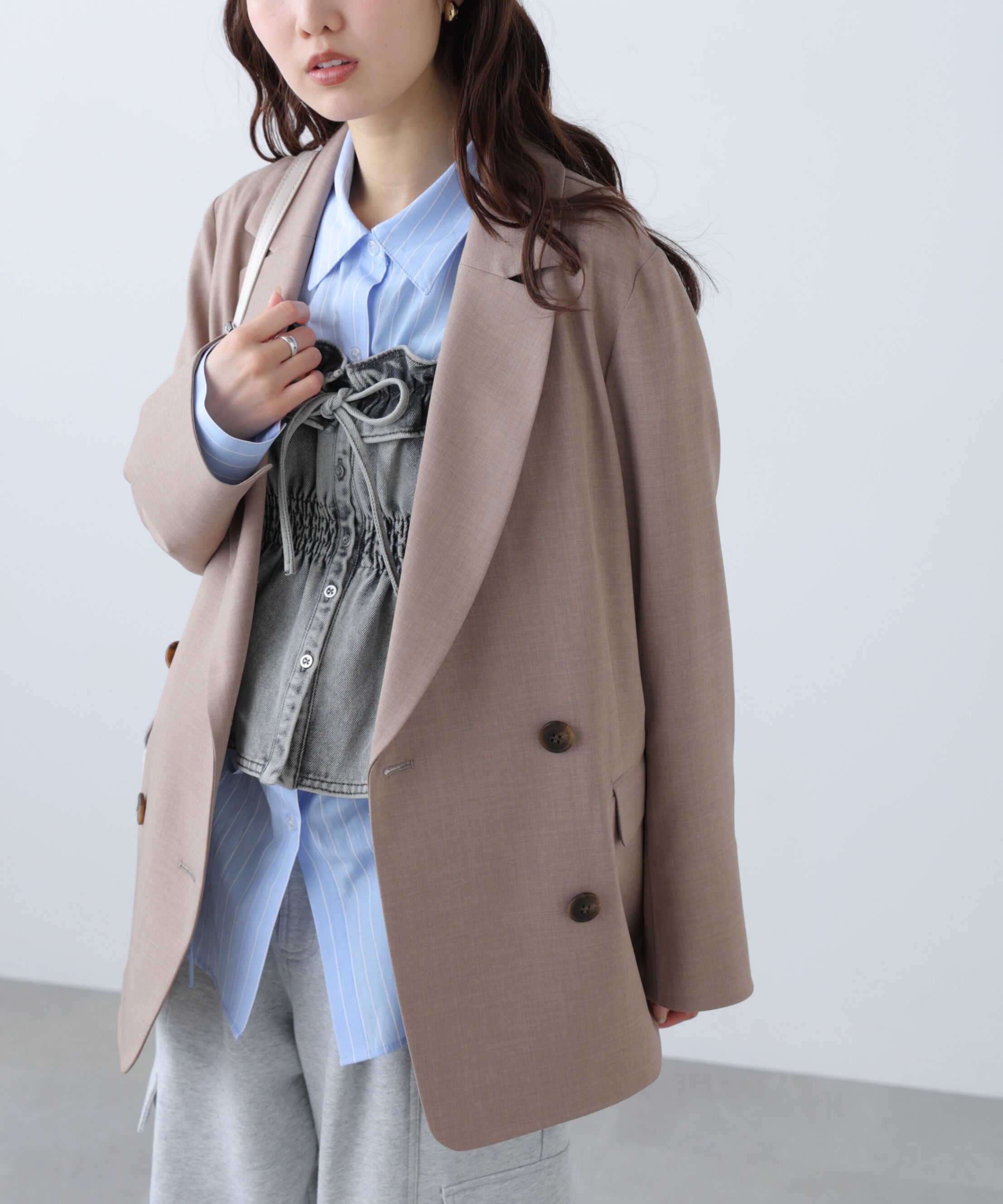  「梳毛調合繊ダブルブレストジャケット」|その他|