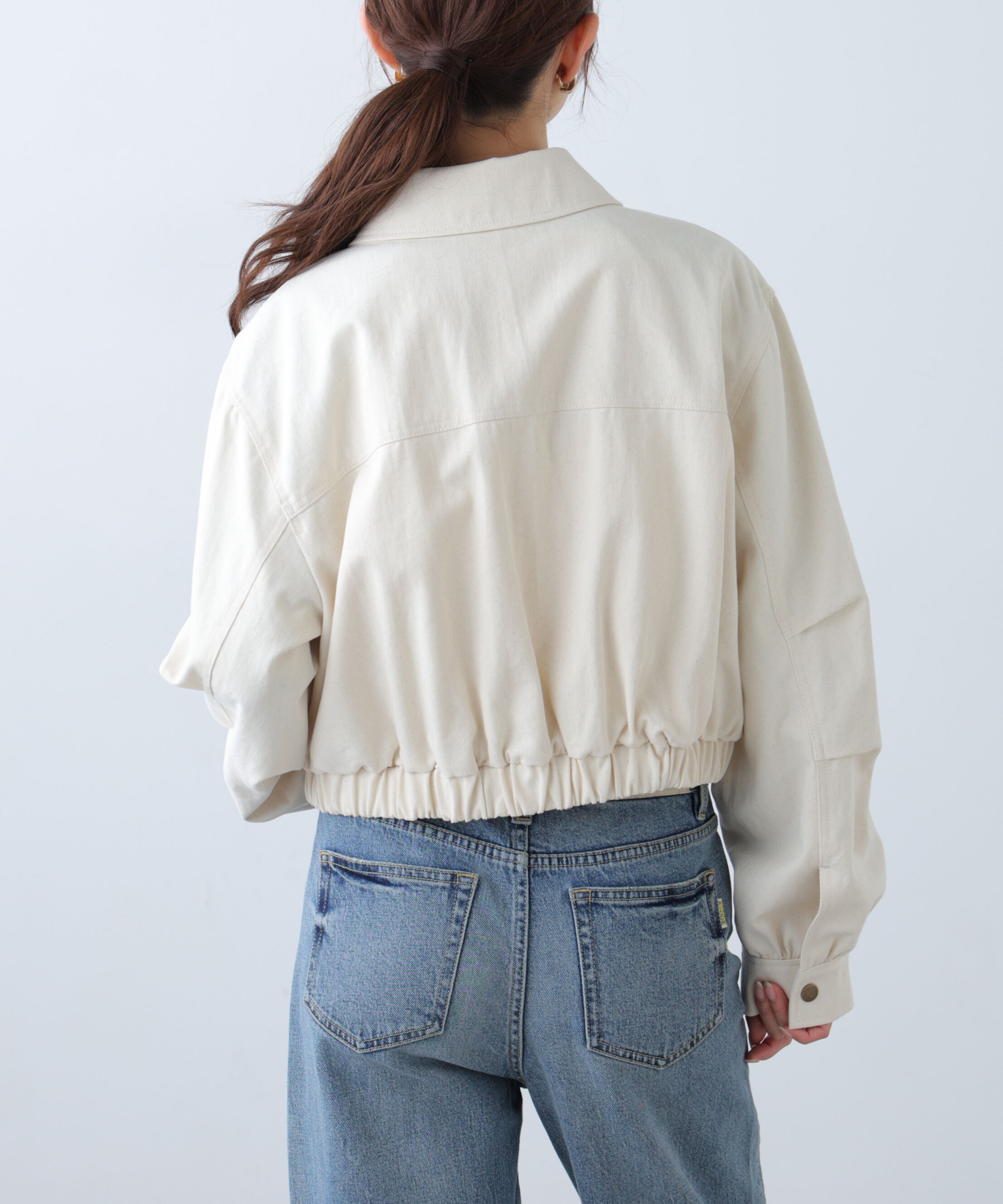  「〈セットアップ対応〉ショート丈ブルゾン」|ブルゾン・スタジャン|