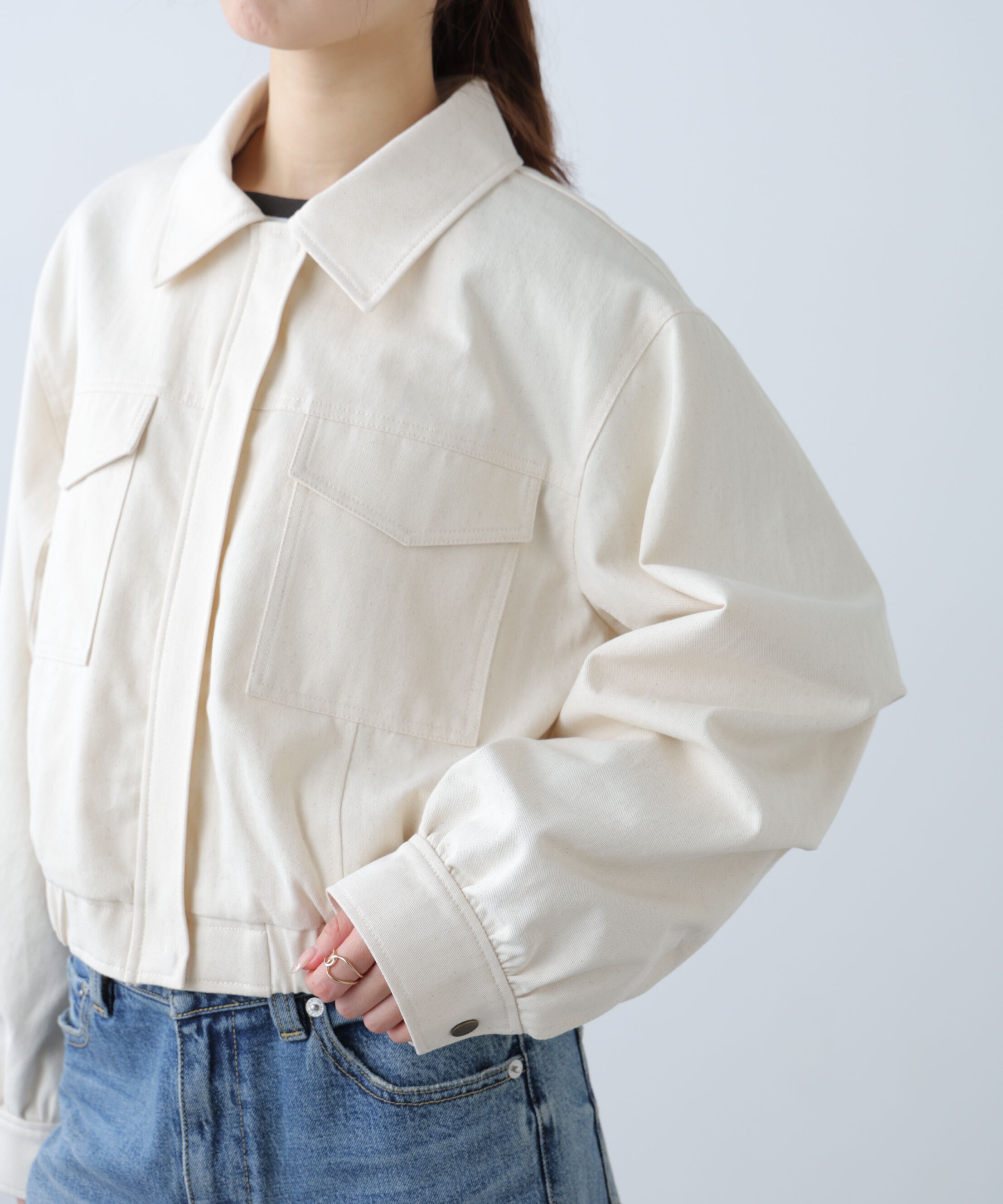  「〈セットアップ対応〉ショート丈ブルゾン」|ブルゾン・スタジャン|