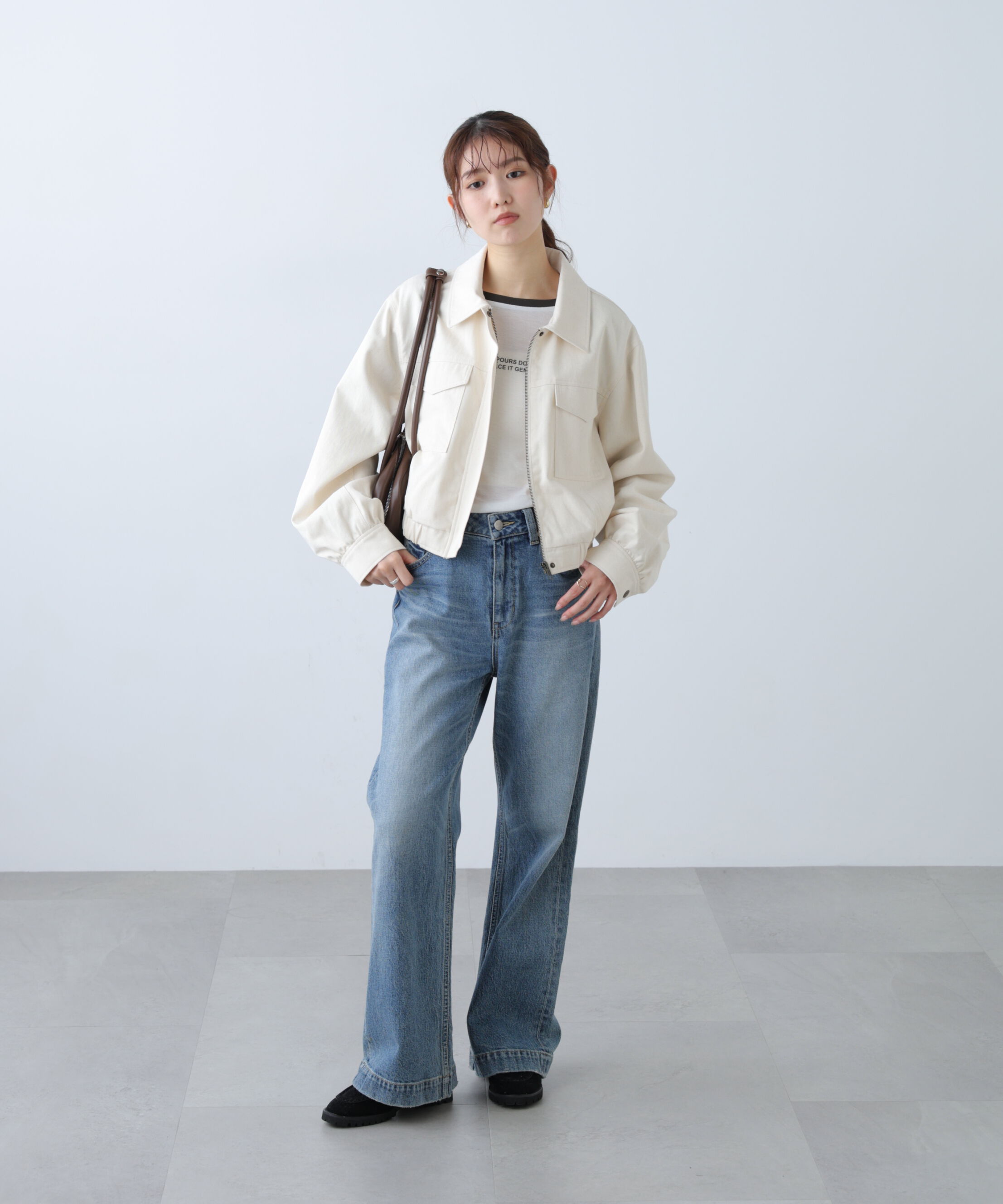  「〈セットアップ対応〉ショート丈ブルゾン」|ブルゾン・スタジャン|