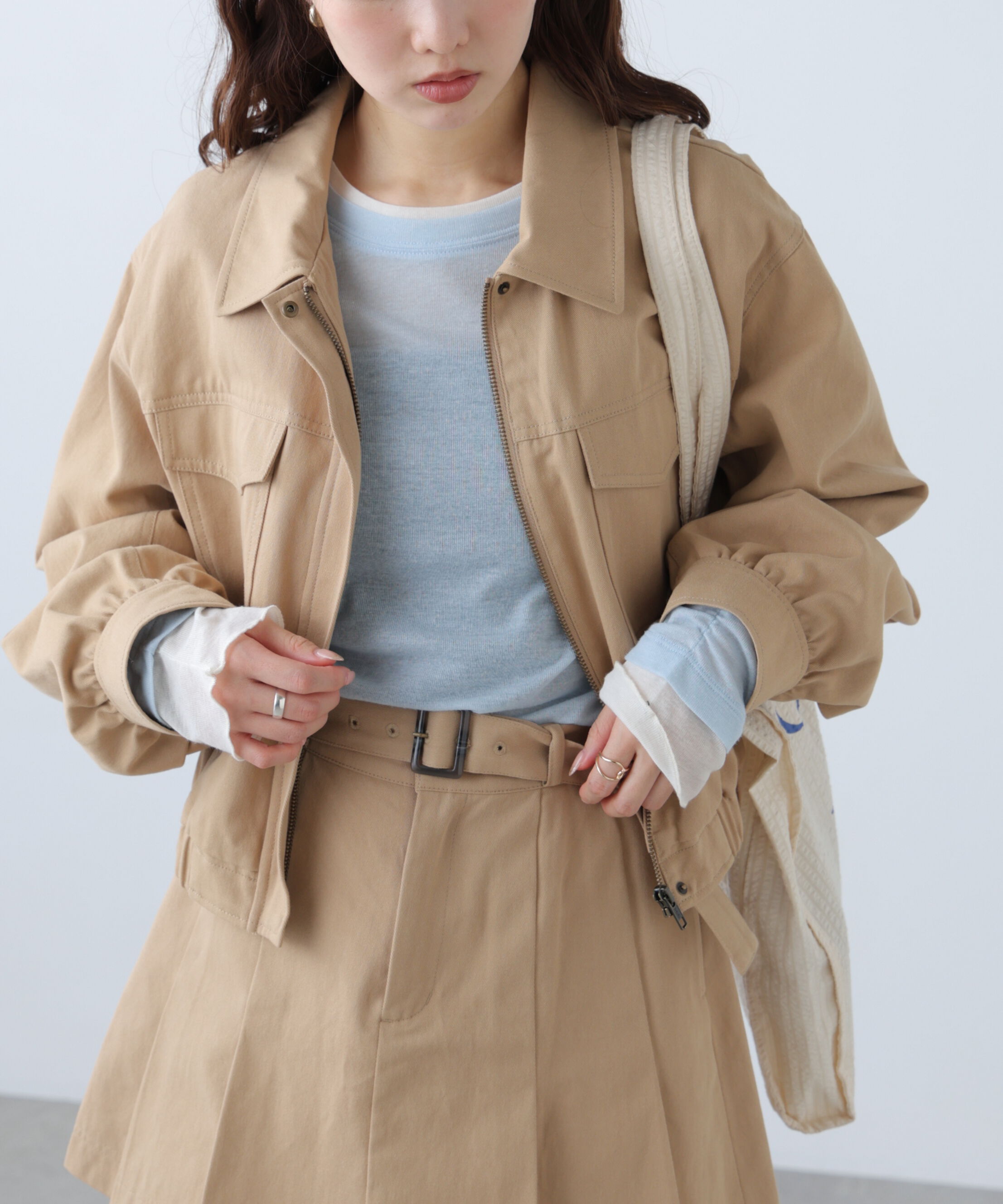  「〈セットアップ対応〉ショート丈ブルゾン」|ブルゾン・スタジャン|