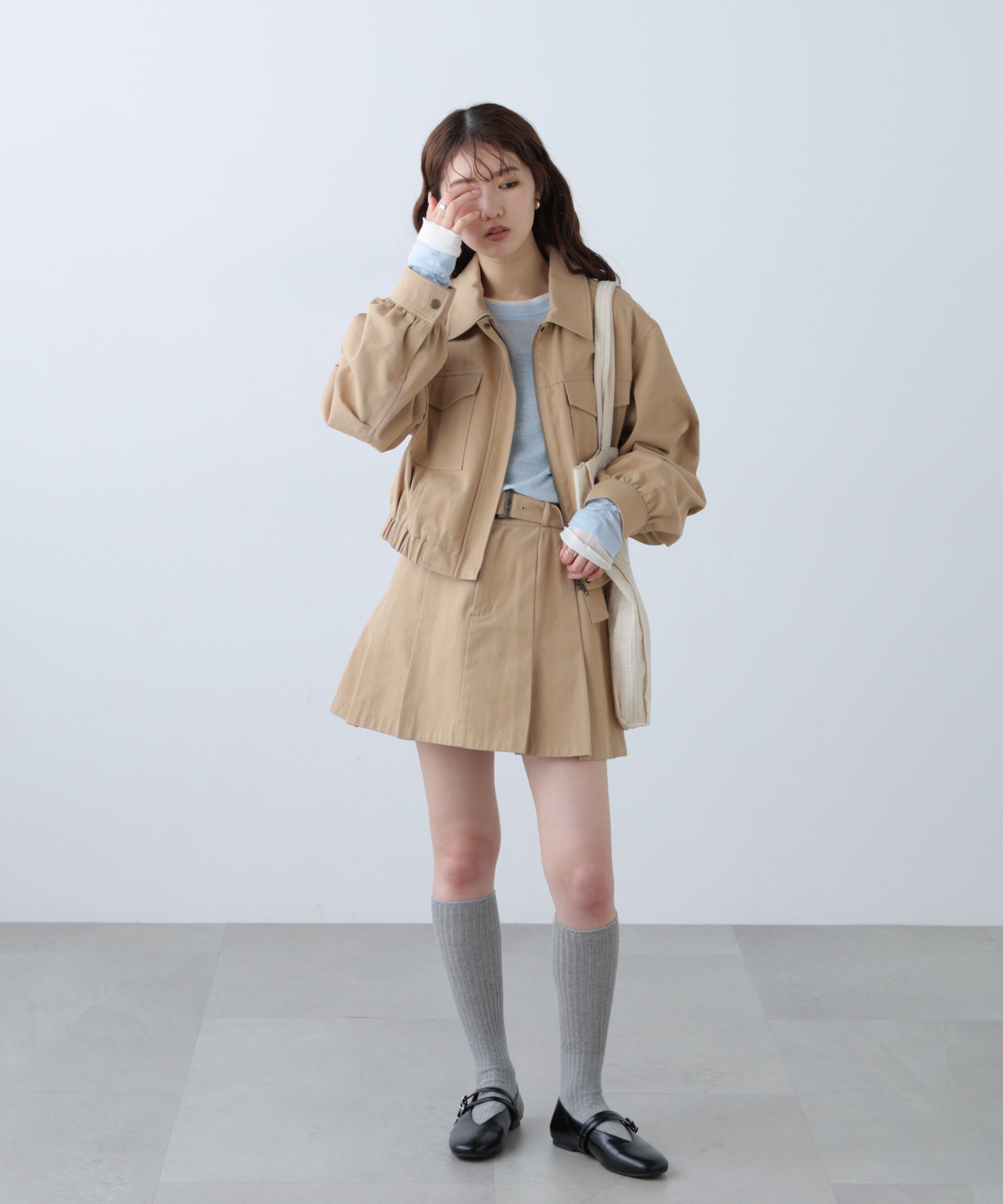  「〈セットアップ対応〉ショート丈ブルゾン」|ブルゾン・スタジャン|