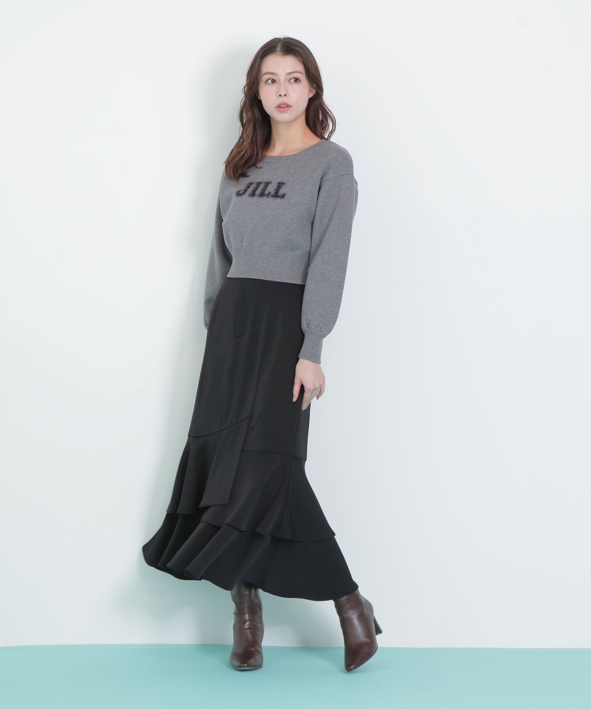  「バリエ―ションジャガードロゴニット」|ニット・セーター|