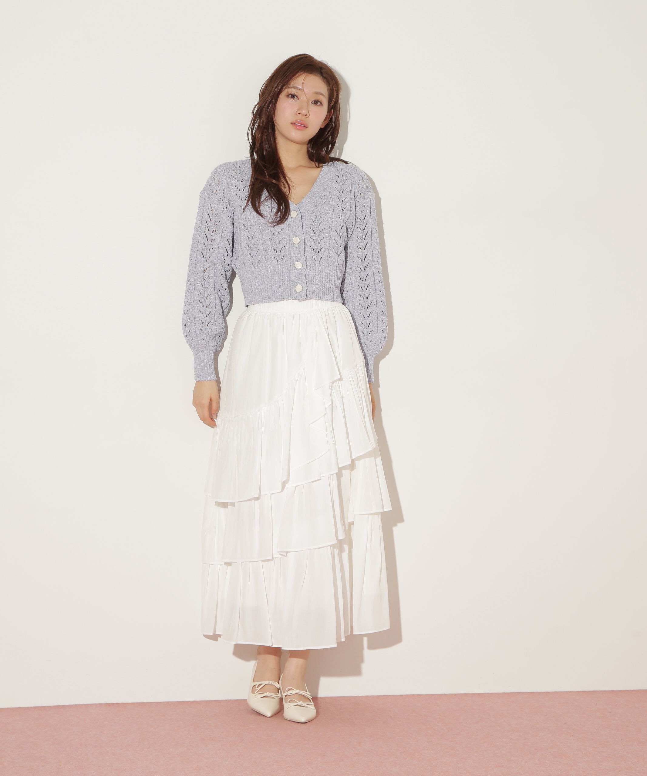  「ランダムティアードボリュームスカート」|スカート|