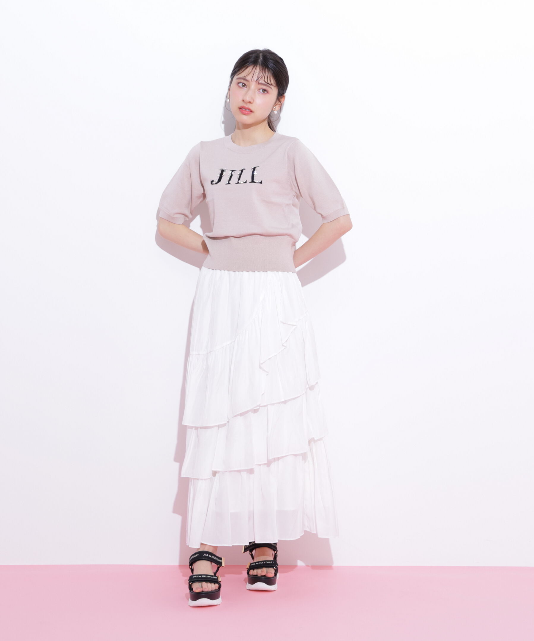  「ランダムティアードボリュームスカート」|スカート|