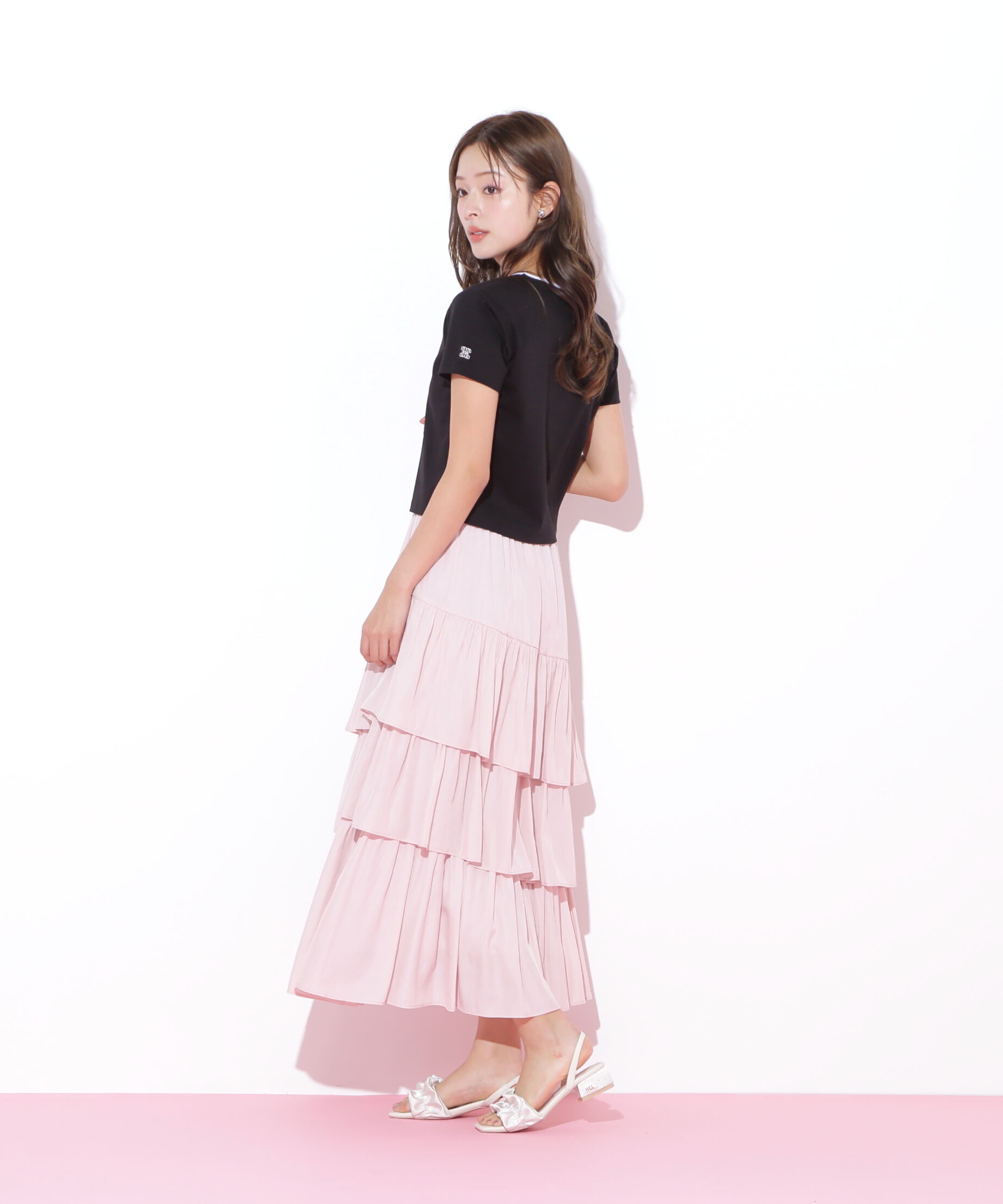  「ランダムティアードボリュームスカート」|スカート|