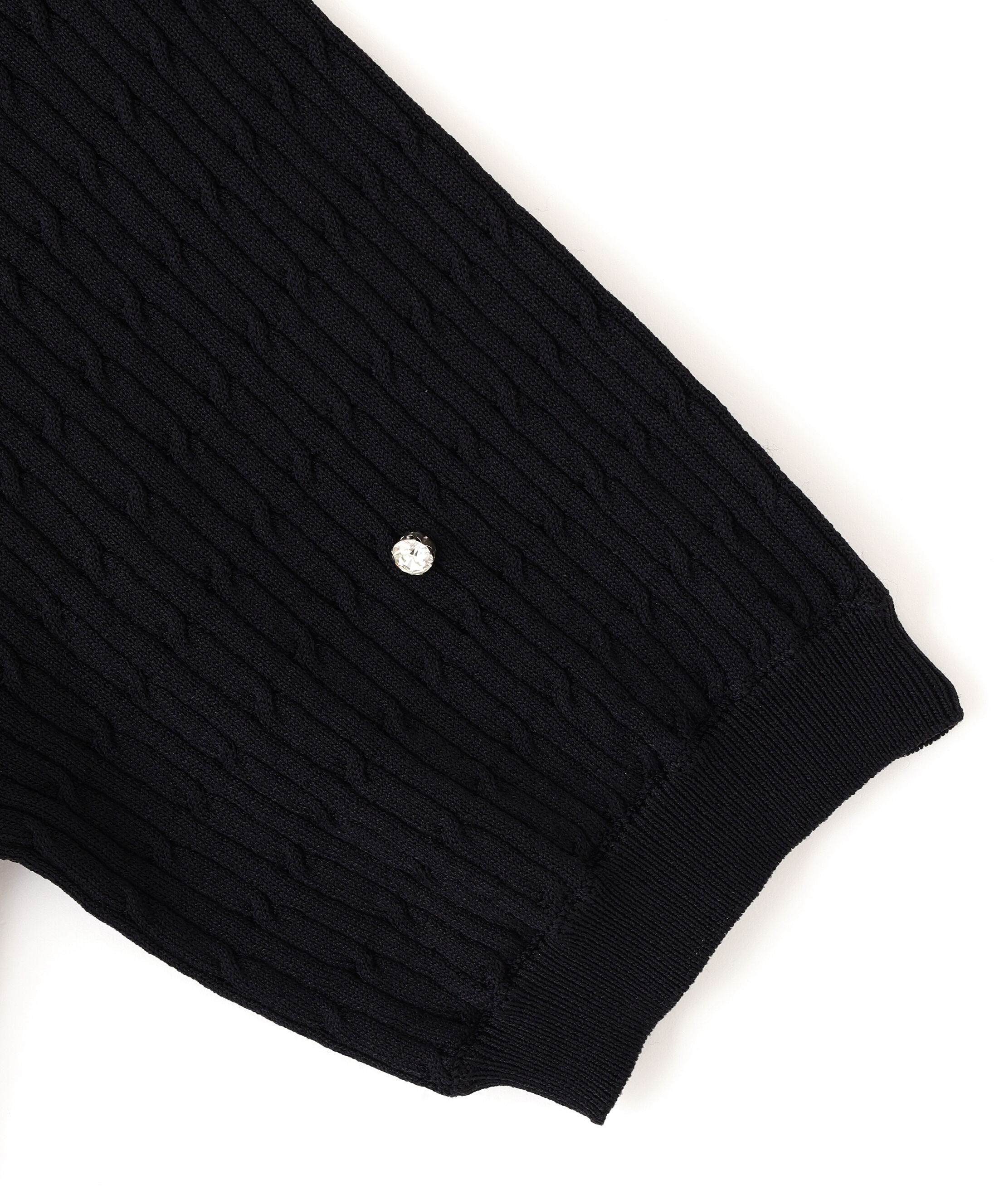  「ミニケーブルハート刺繍ニット」|ニット・セーター|