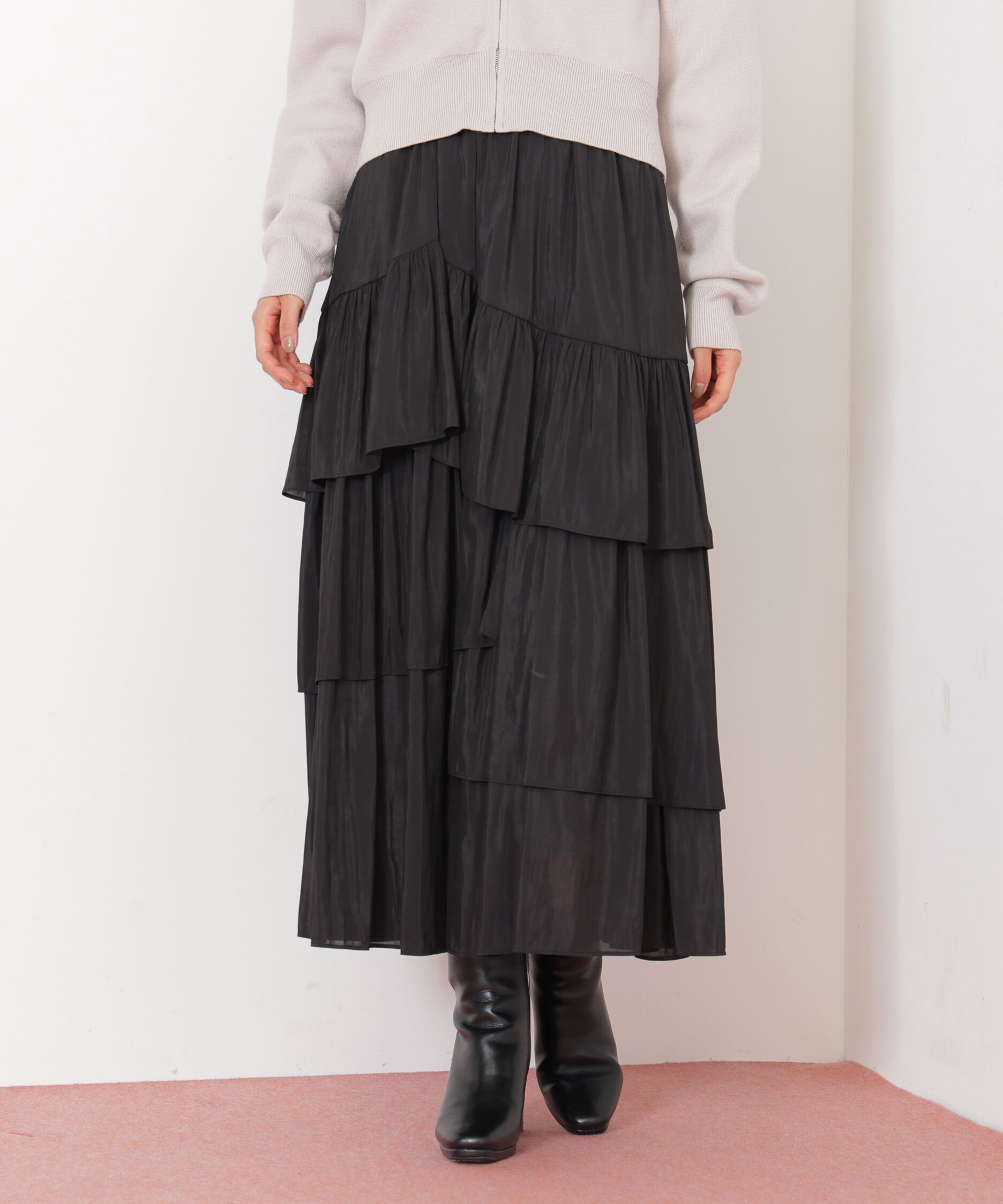  「アシメティアードスカート」|スカート|