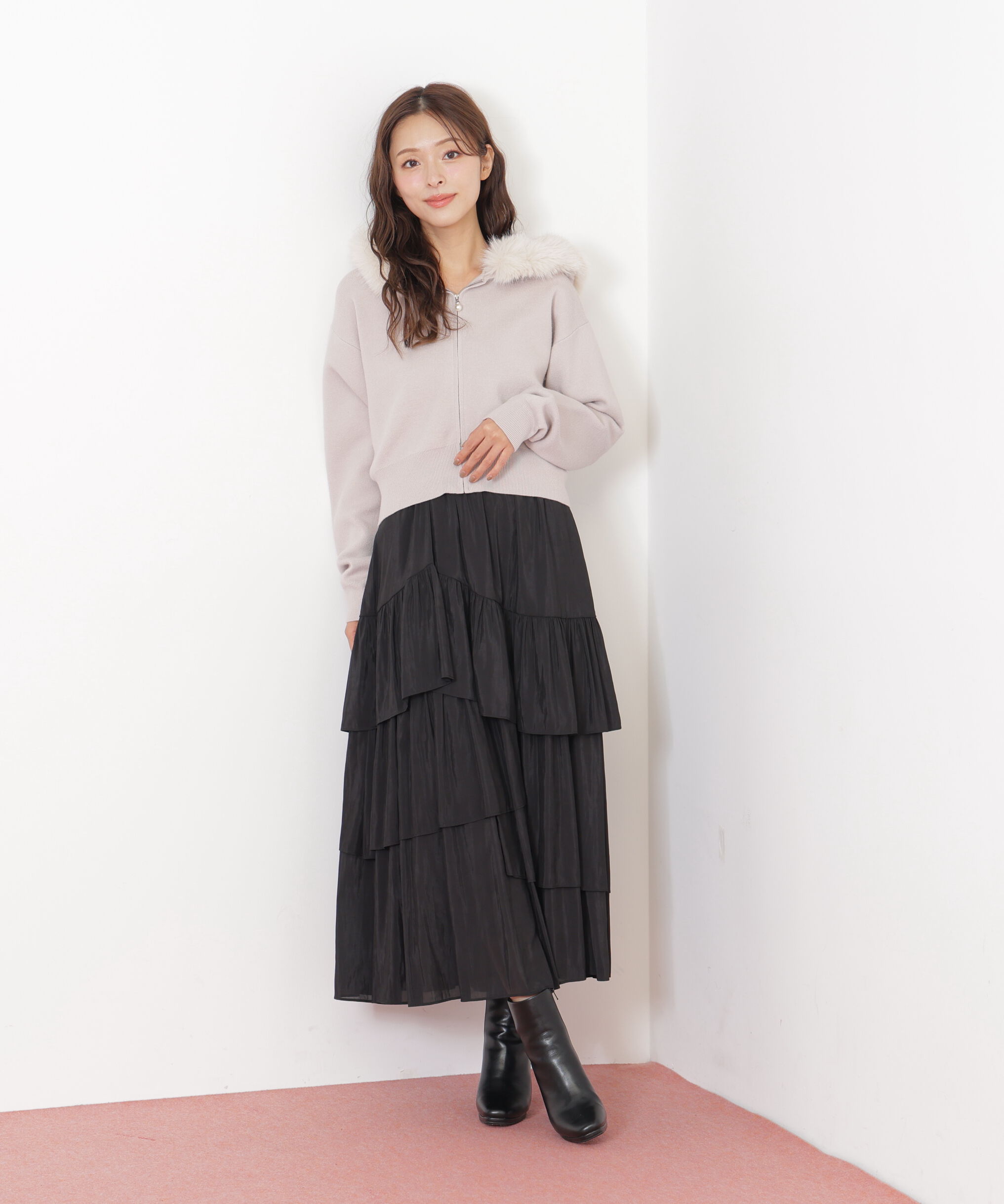  「アシメティアードスカート」|スカート|