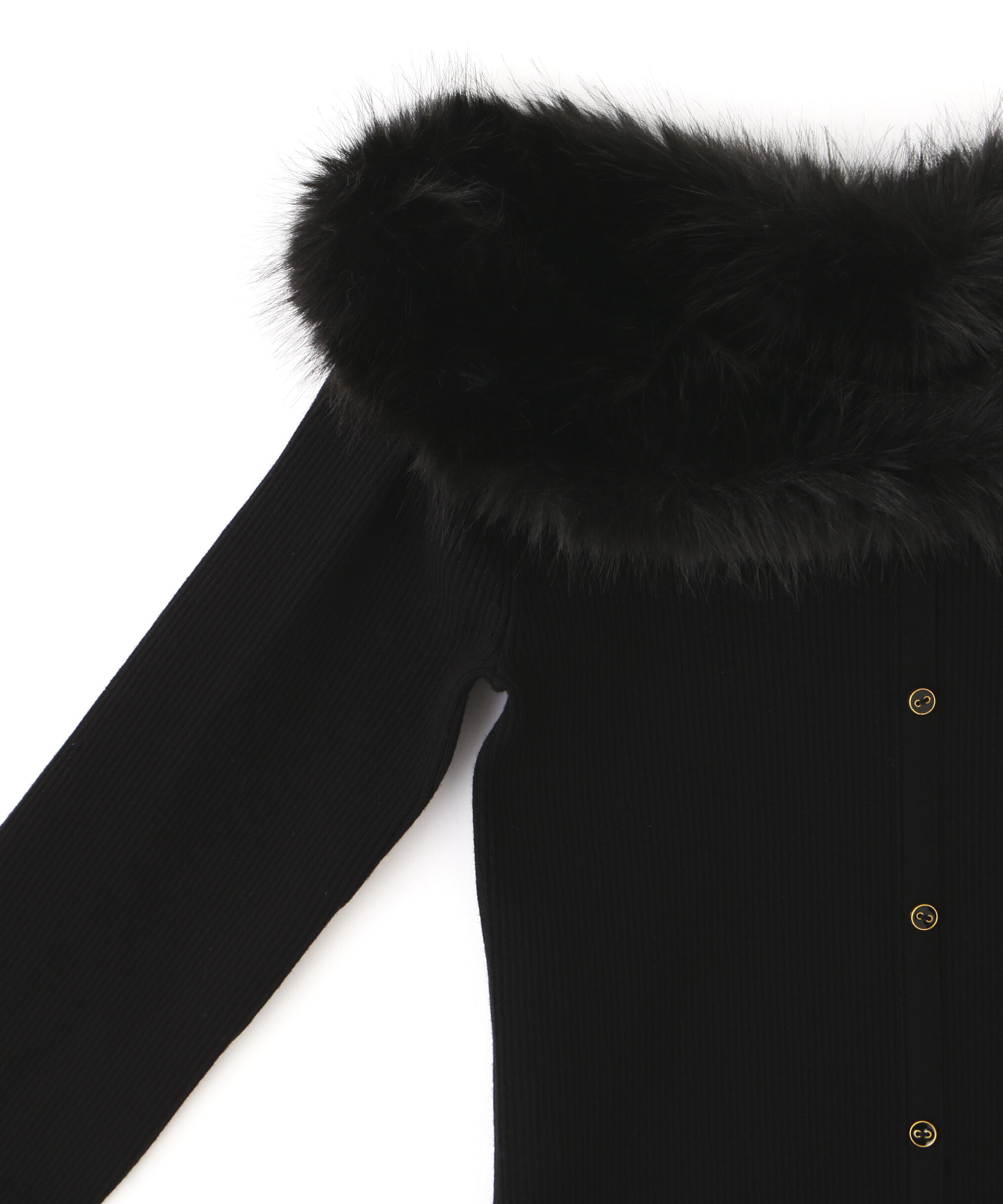  「フェイクファートリムニット」|ニット・セーター|