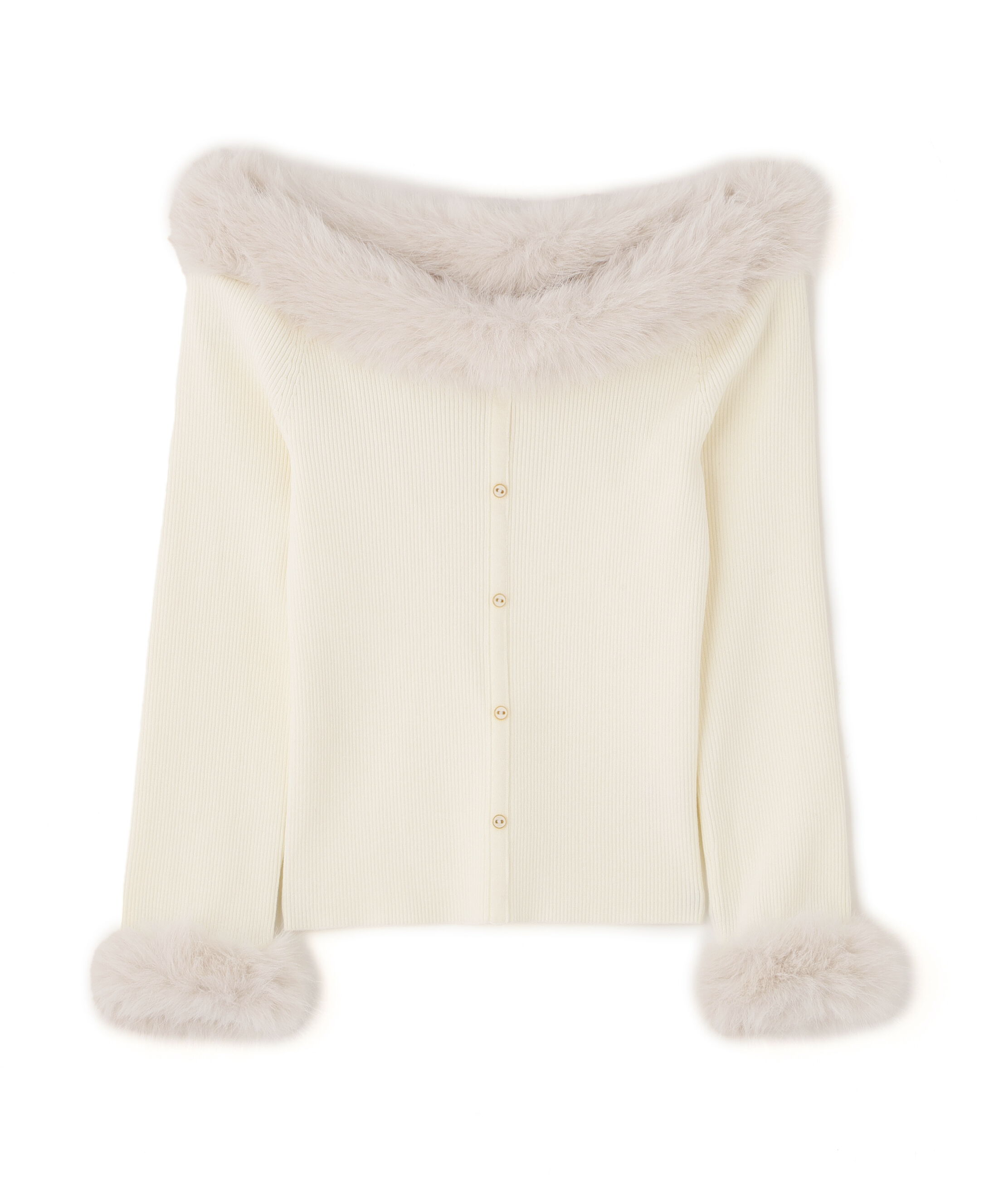  「フェイクファートリムニット」|ニット・セーター|