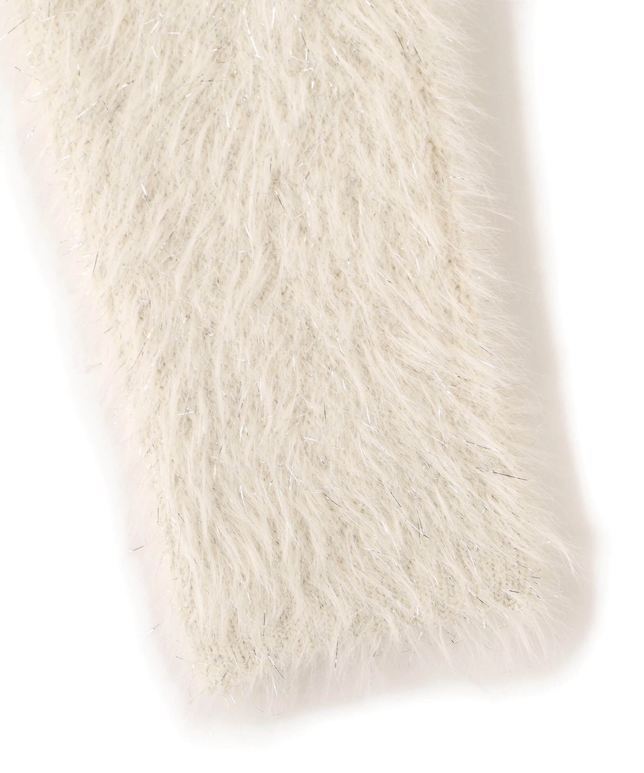  「ラメフェザービッグカラーニットブルゾン」|ニット・セーター|