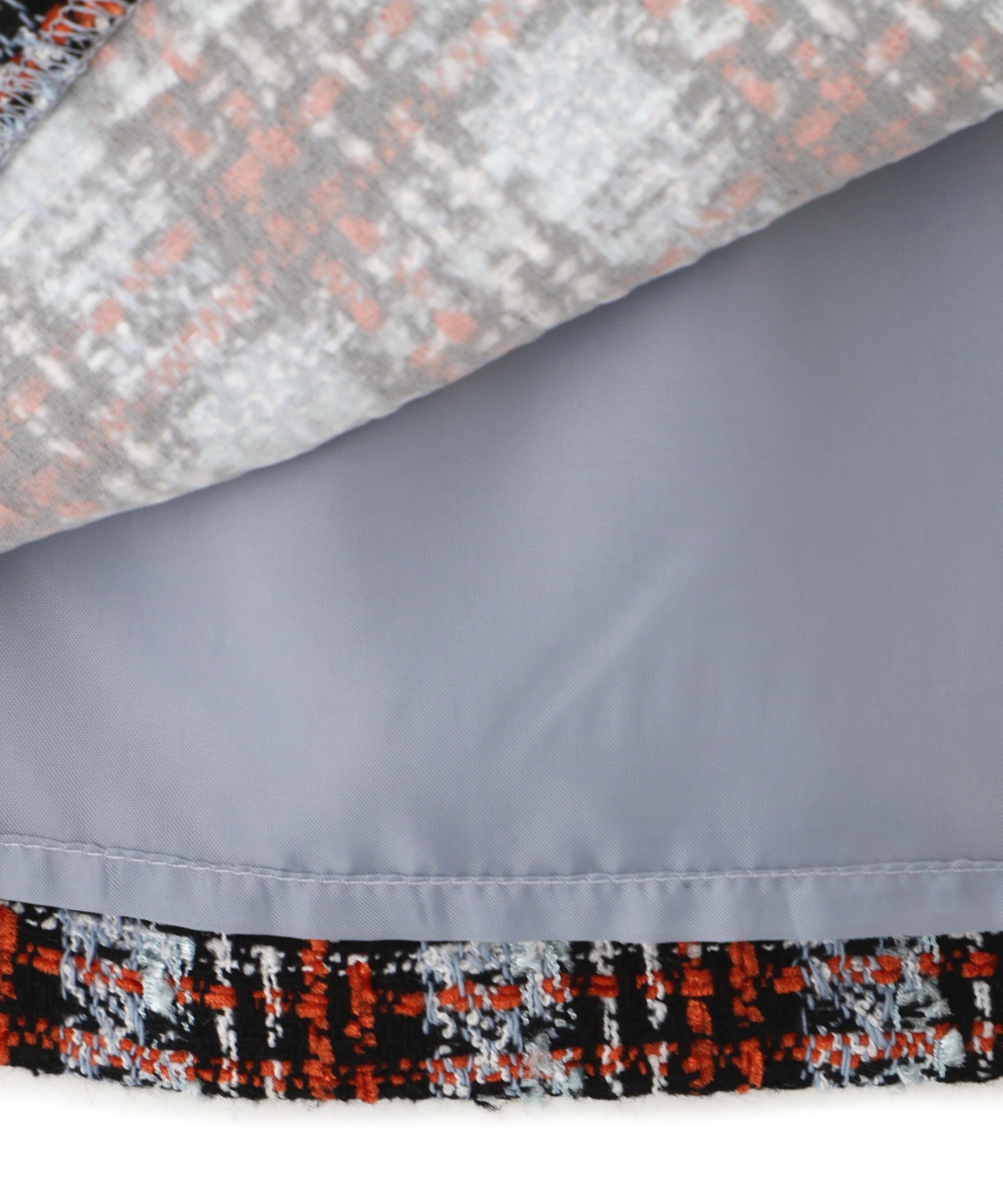  「ツィードチェックビジュー釦ミニスカート」|スカート|