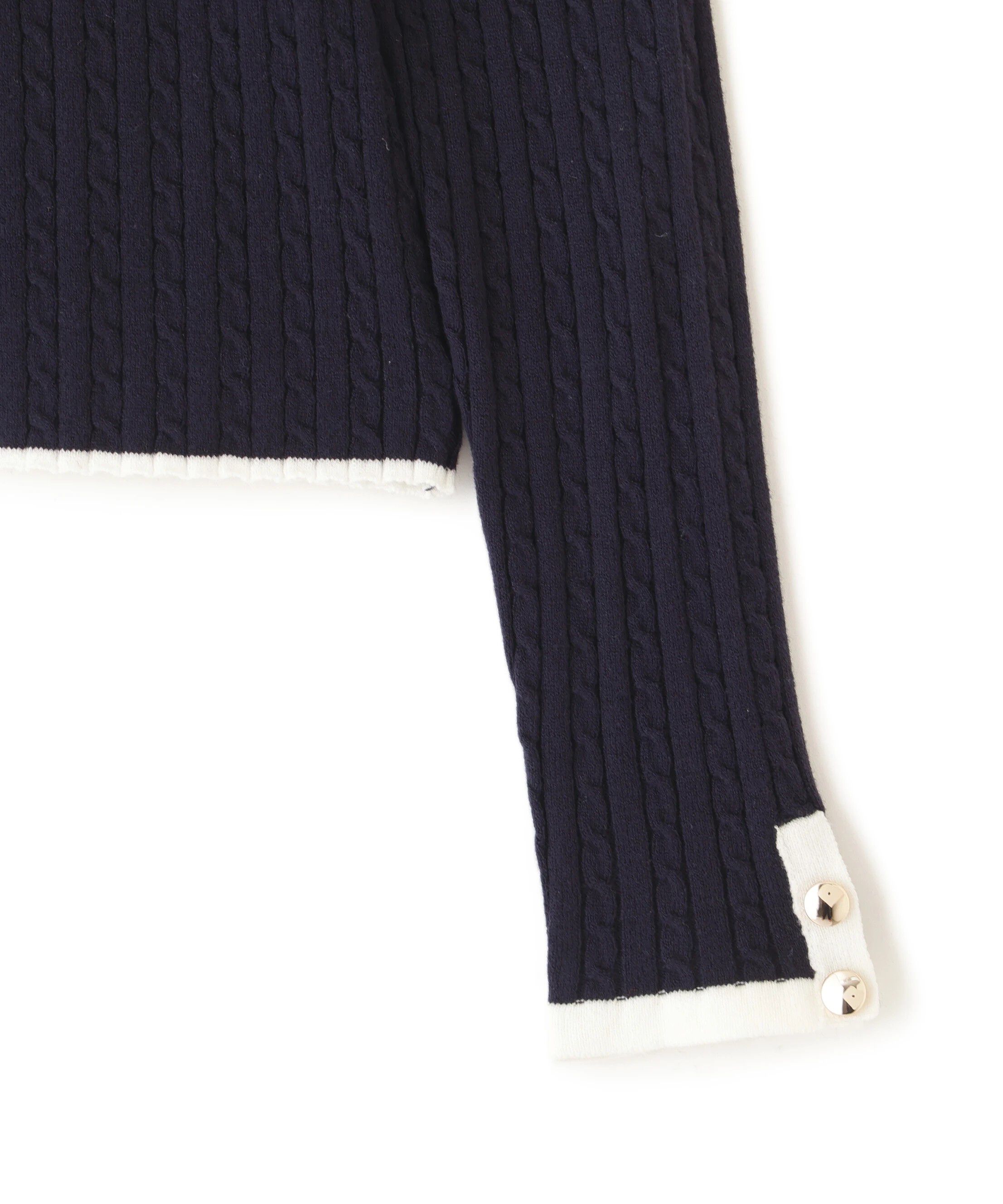  「バイカラーケーブルニット」|ニット・セーター|