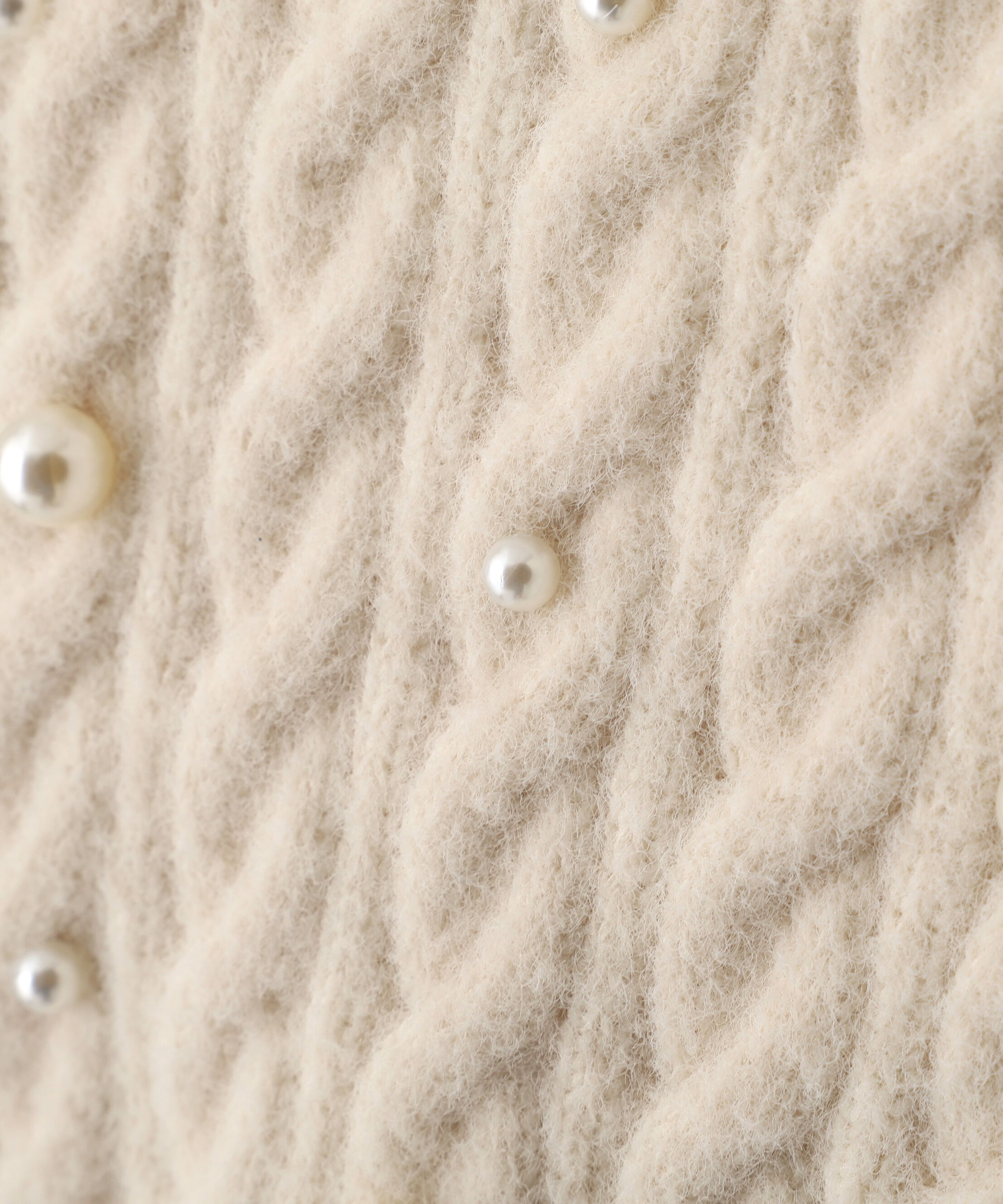  「ランダムパールミニケーブルニット」|ニット・セーター|