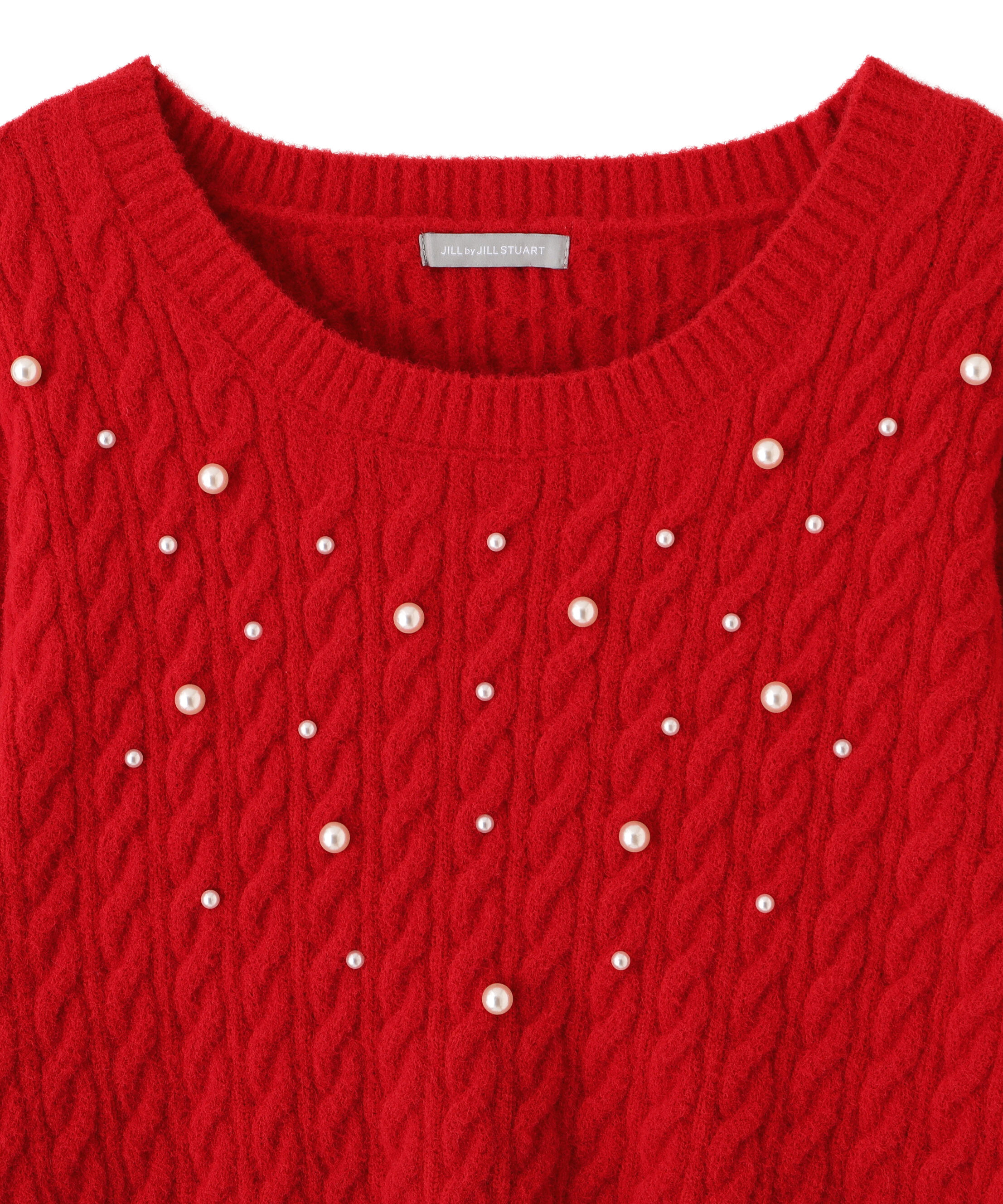  「ランダムパールミニケーブルニット」|ニット・セーター|