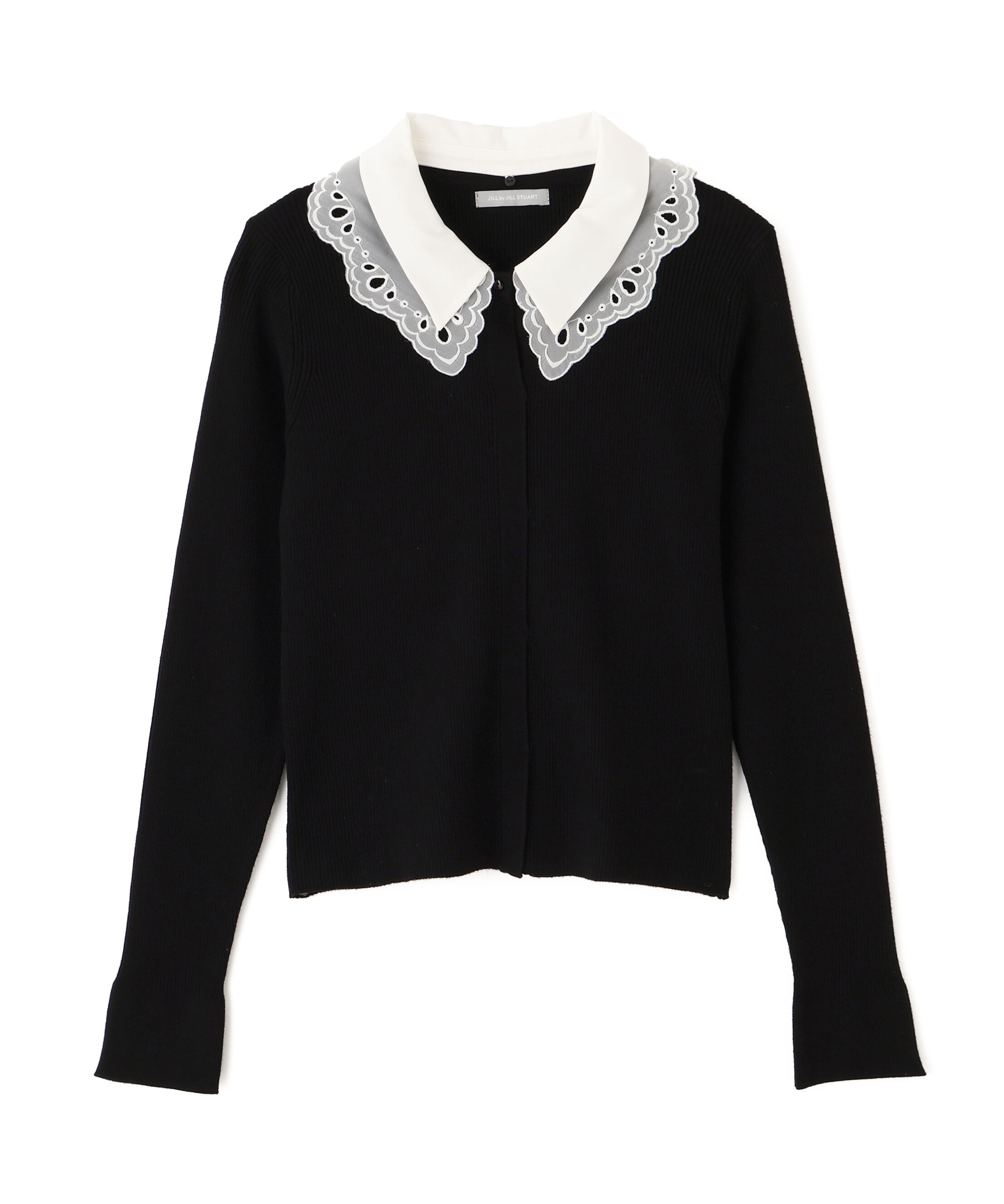  「レース衿レイヤードニット」|ニット・セーター|