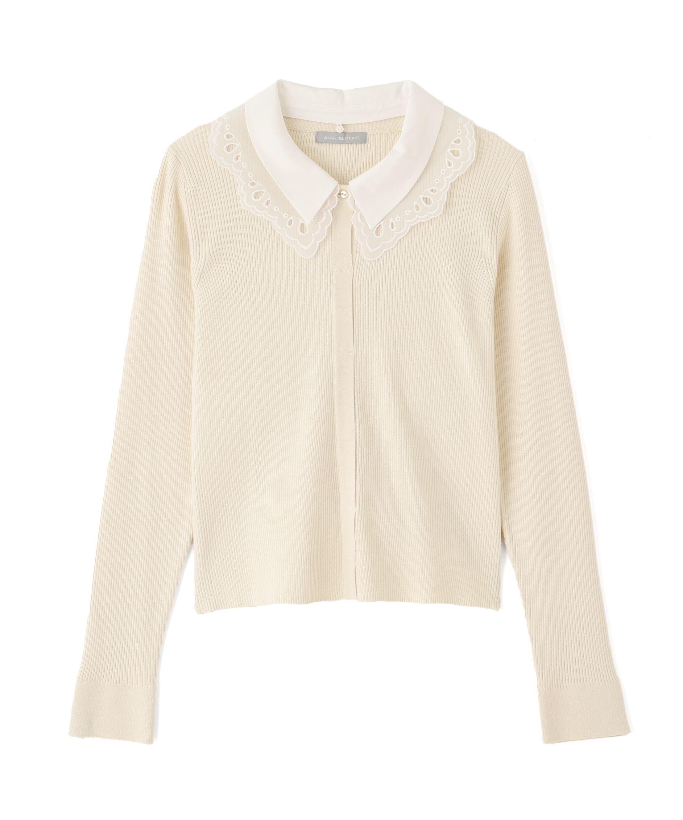  「レース衿レイヤードニット」|ニット・セーター|