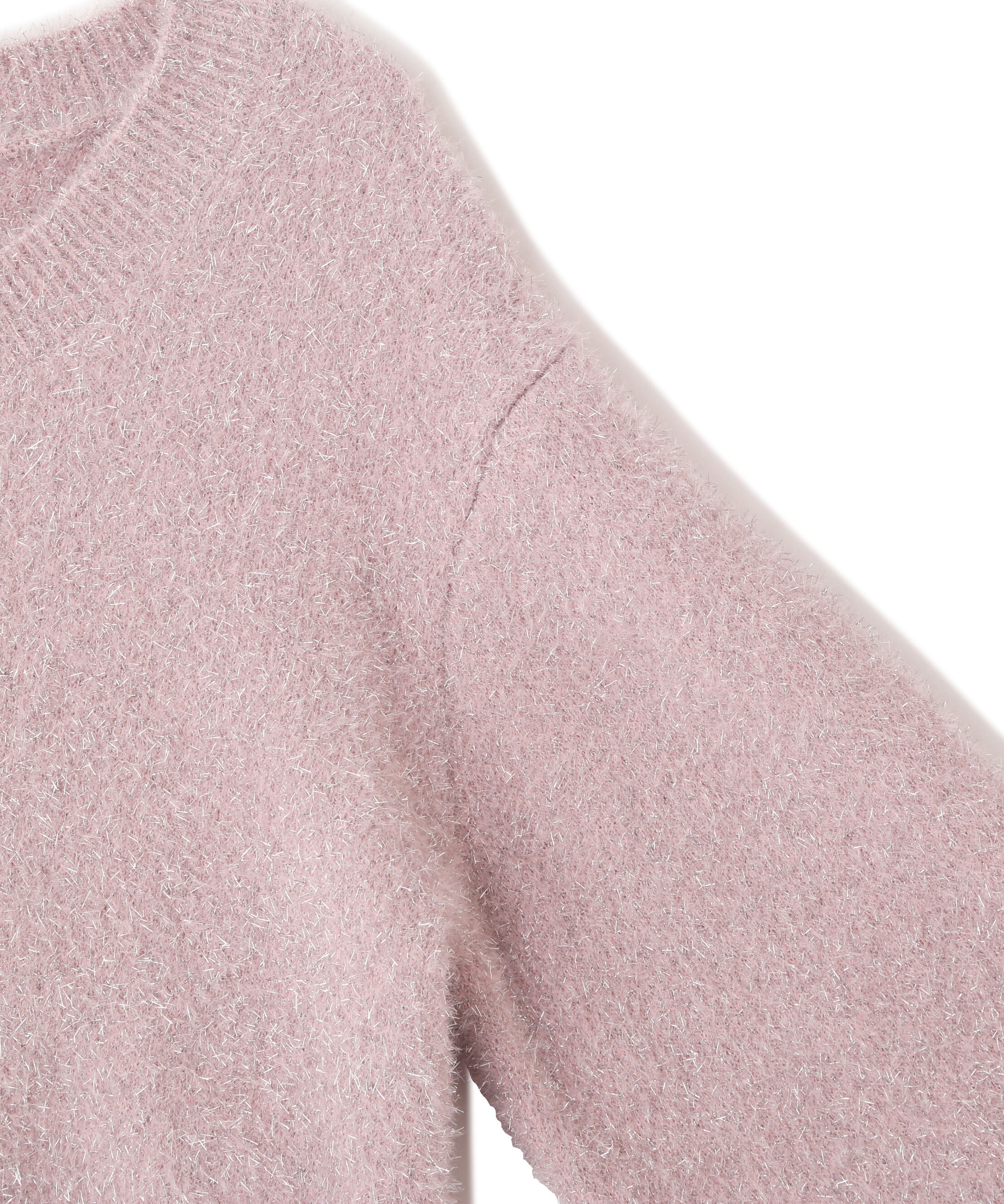  「ハートボタンラメフェザーカーディガン」|ニット・セーター|